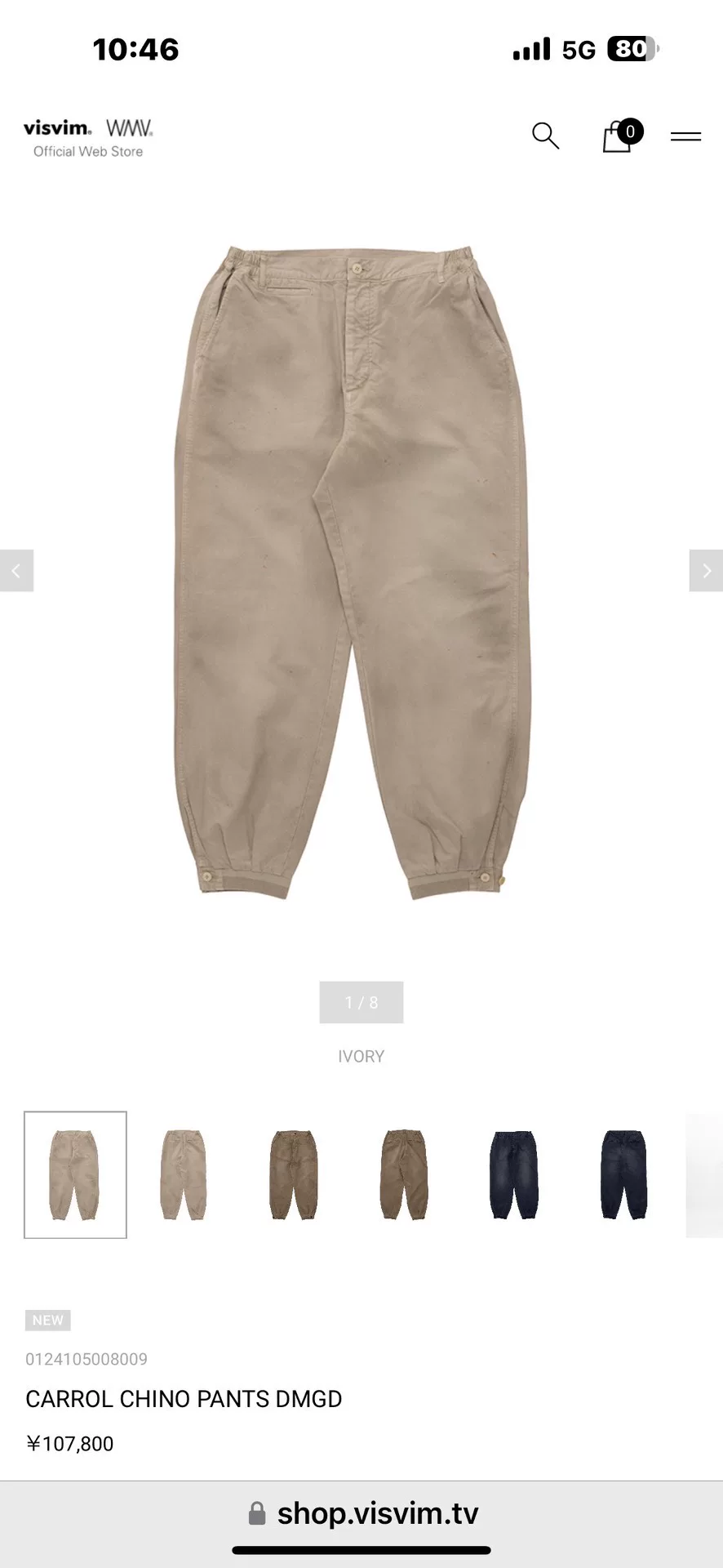 visvim 24SS Carrol Chino Pants DMGD