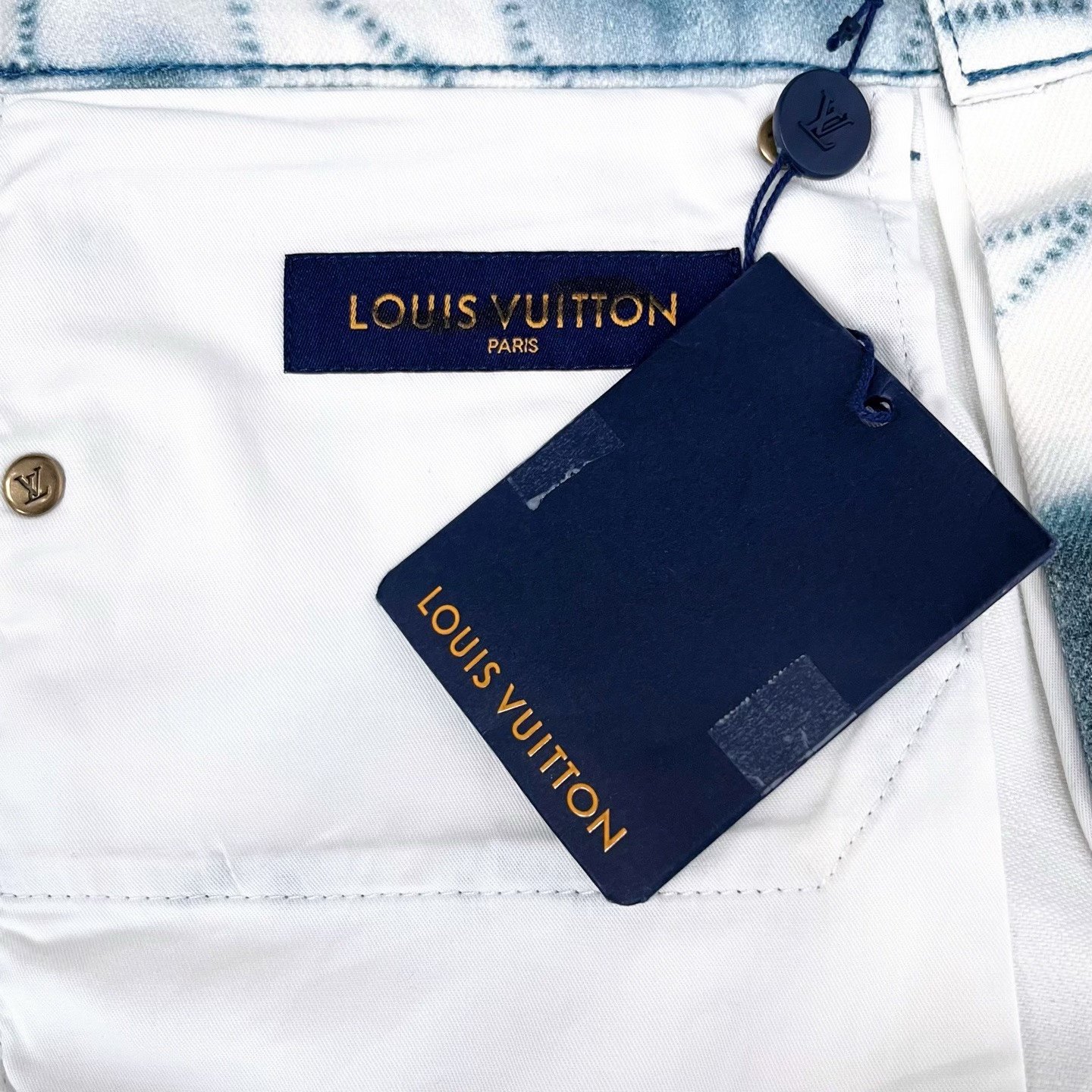 Louis Vuitton SS23 Tie-Dye Denim Pants — detail