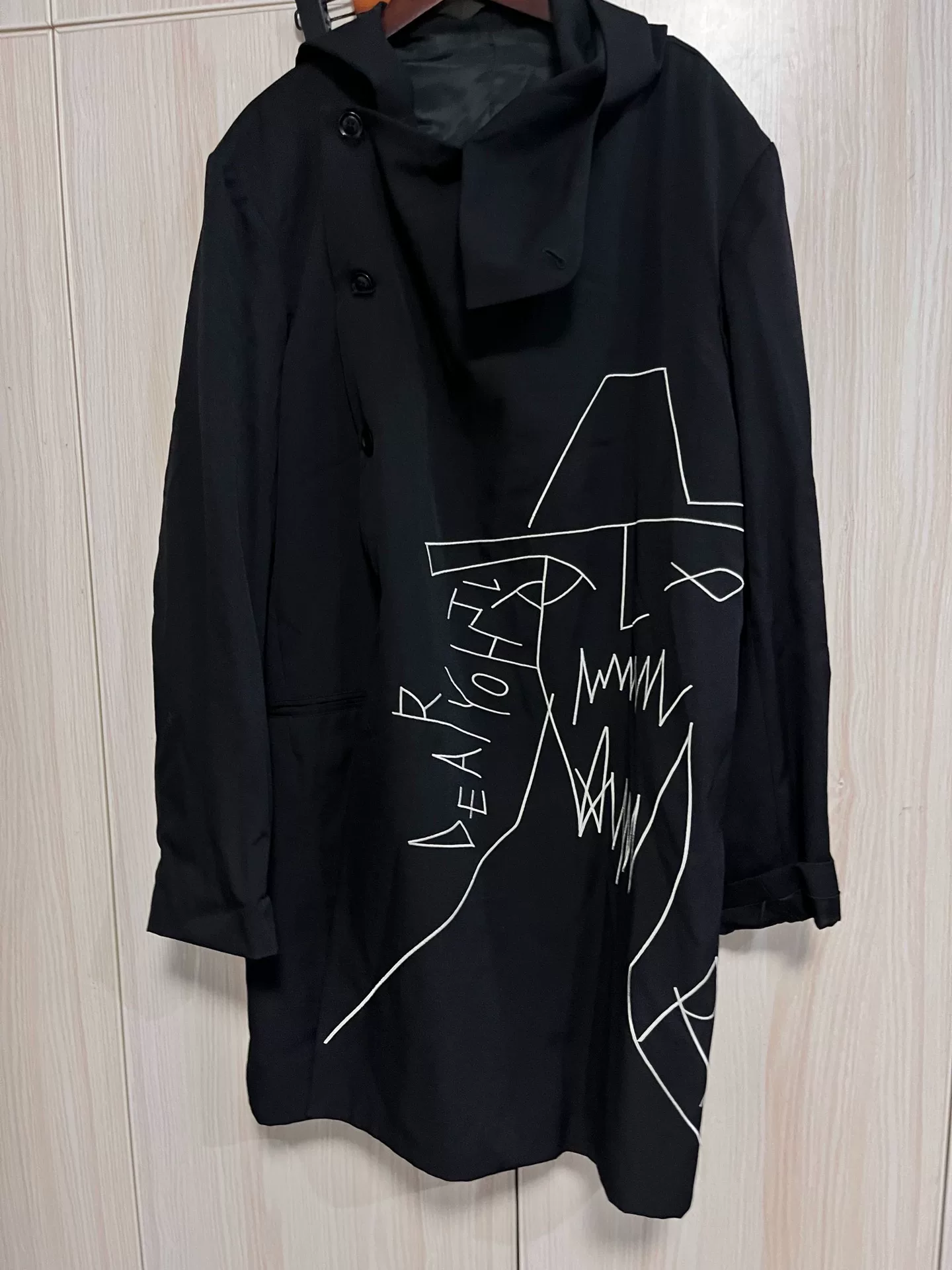 Yohji Yamamoto 16AW Black Hooded Coat