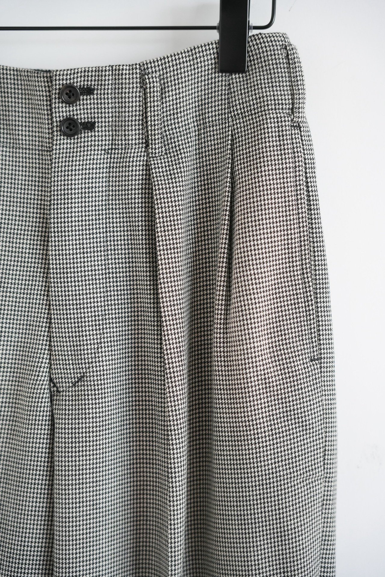 Yohji Yamamoto 90s Houndstooth Wool Trousers — back