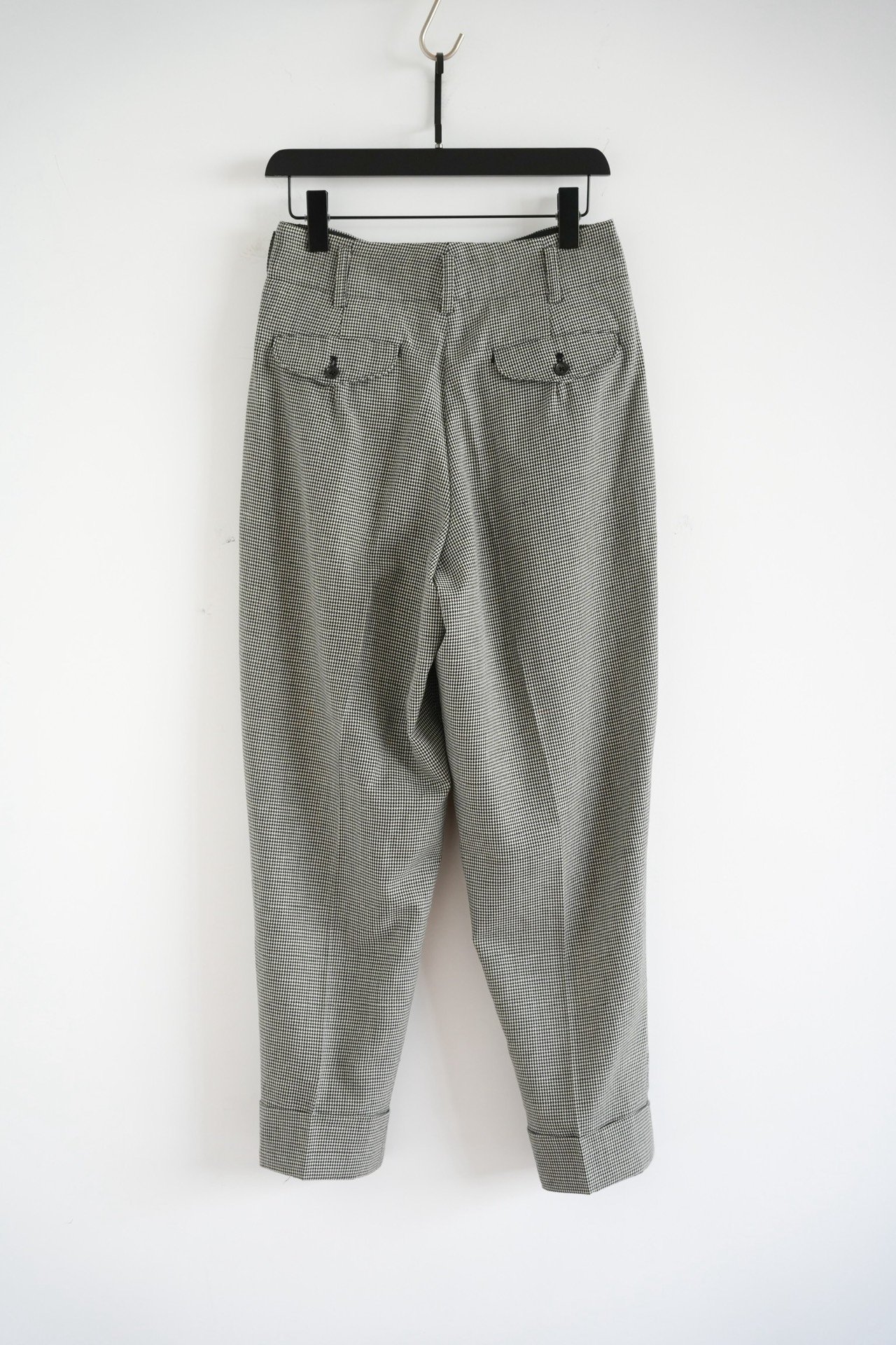 Yohji Yamamoto 90s Houndstooth Wool Trousers — front