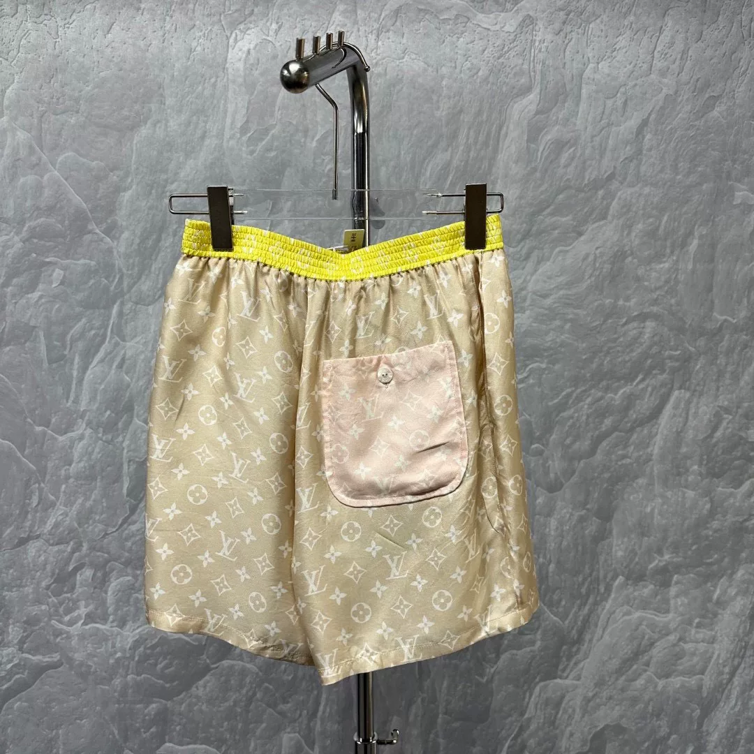 Louis Vuitton Silk Monogram Shorts — label