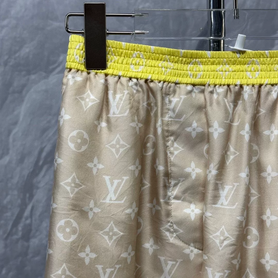Louis Vuitton Silk Monogram Shorts — back