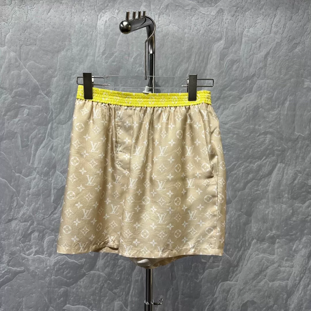 Louis Vuitton Silk Monogram Shorts — front