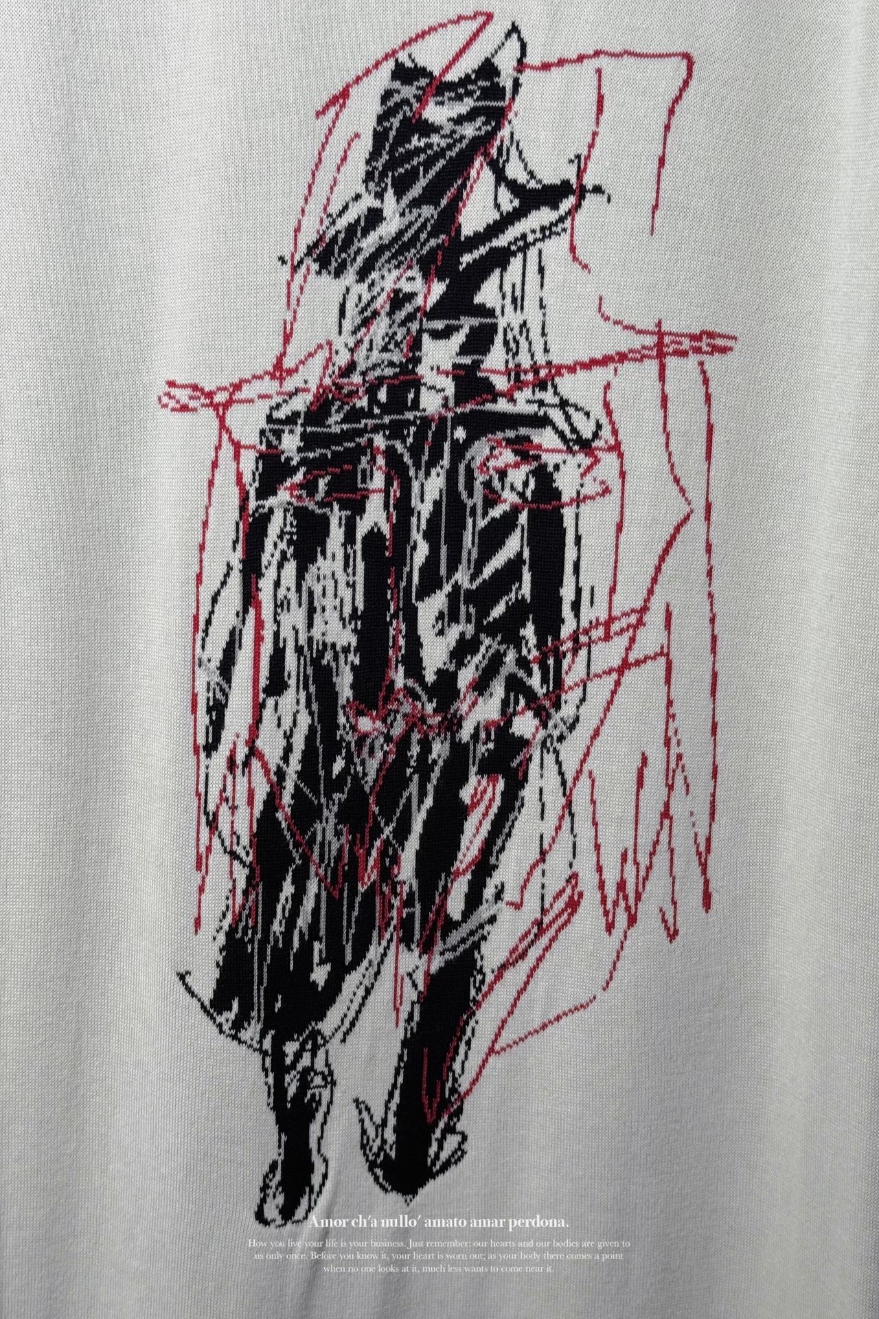 Yohji Yamamoto 20SS Hand-Painted Knit Coat — back