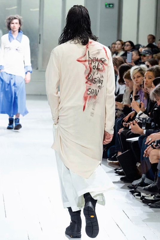Yohji Yamamoto 20SS Hand-Painted Knit Coat — label