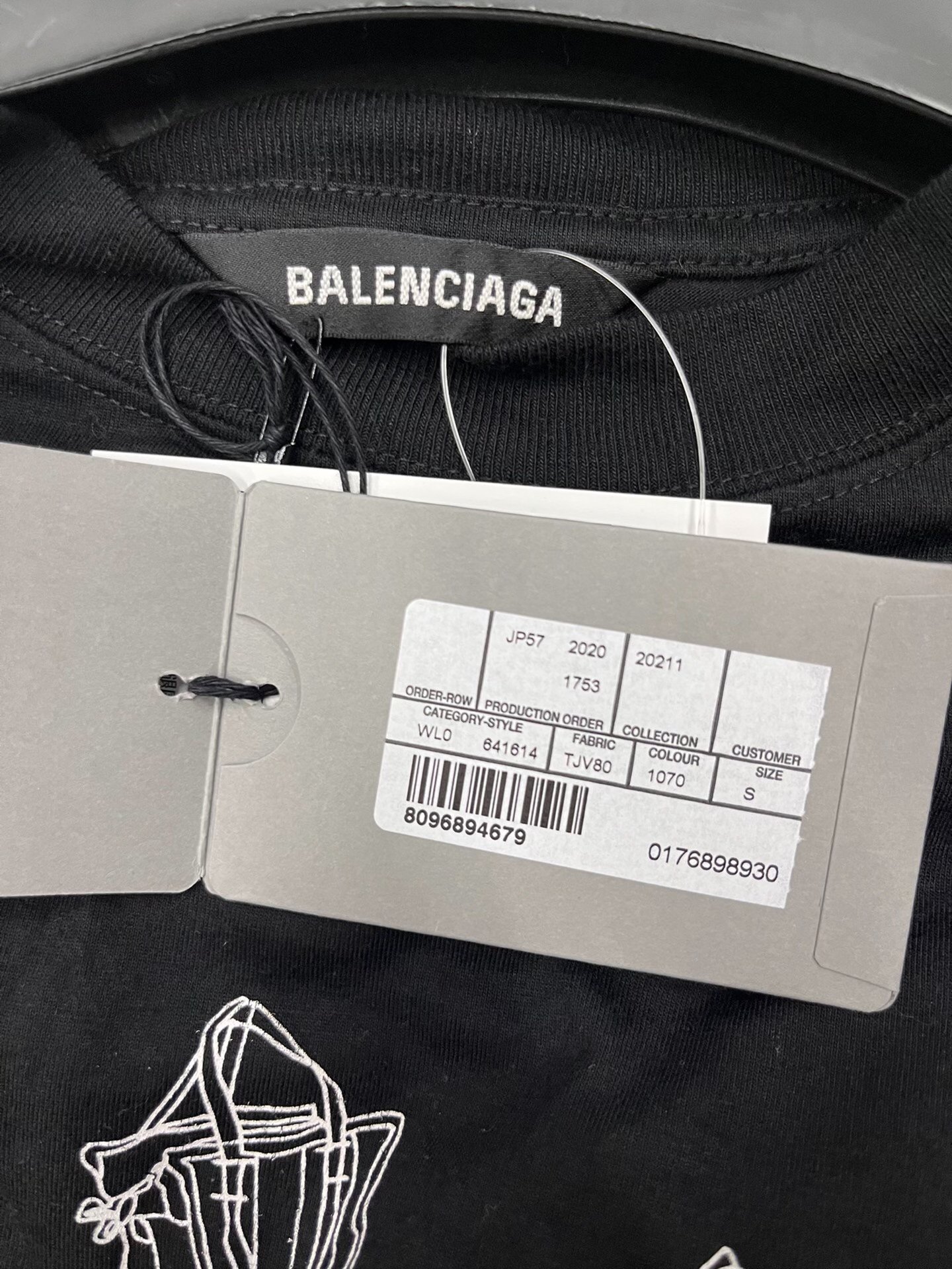 Balenciaga SS21 Oversized Print T-shirt — label