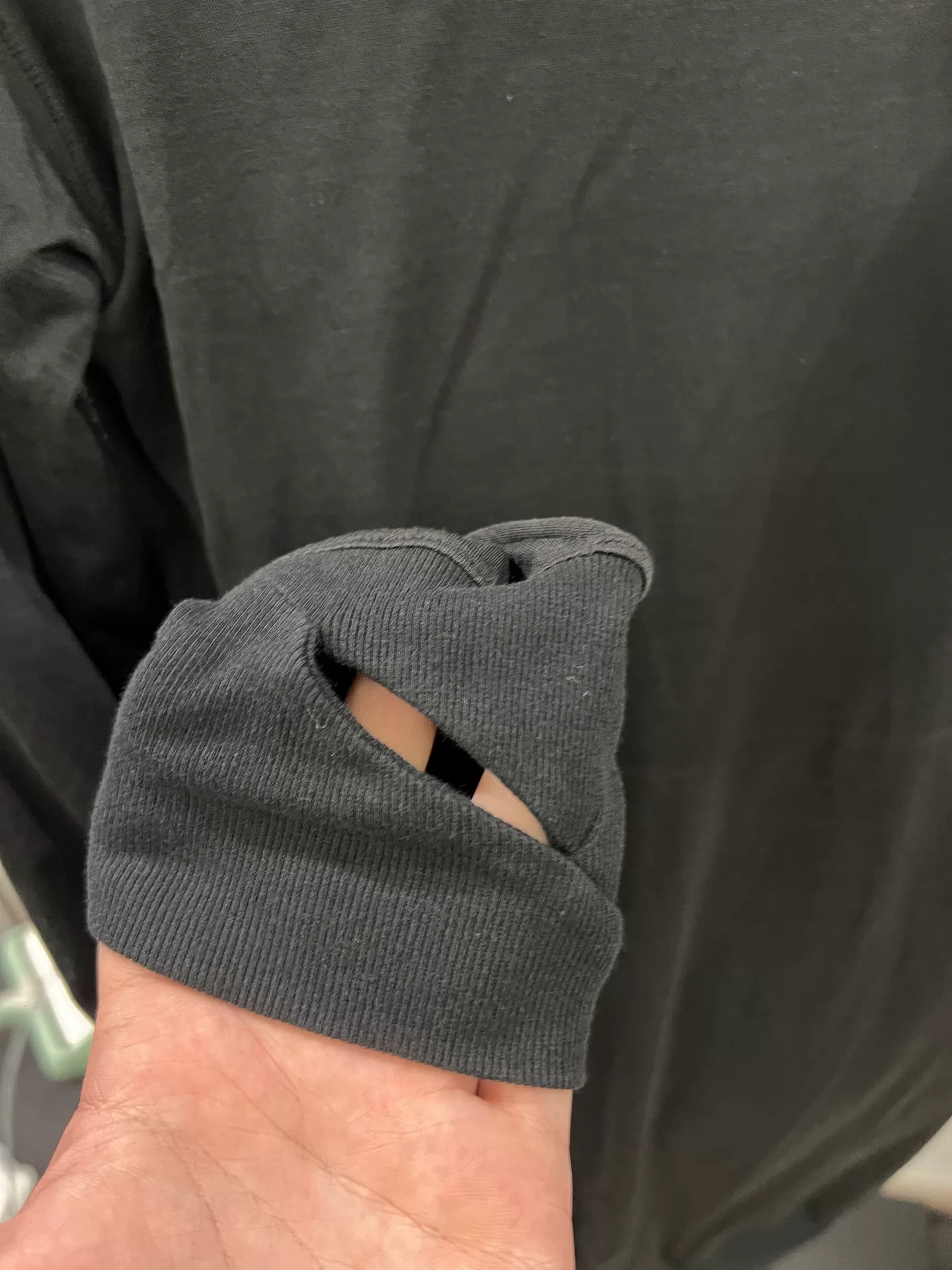 Boris Bidjan Saberi Reversible Fist Print Sweatshirt — label