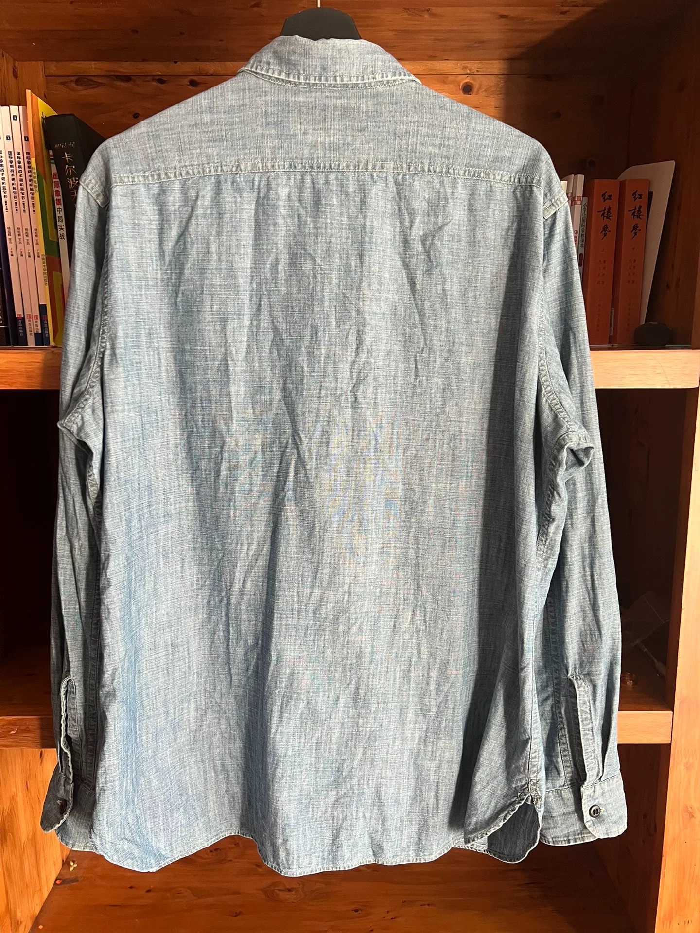 RRL Double RL Washed Vintage Military Shirt — label