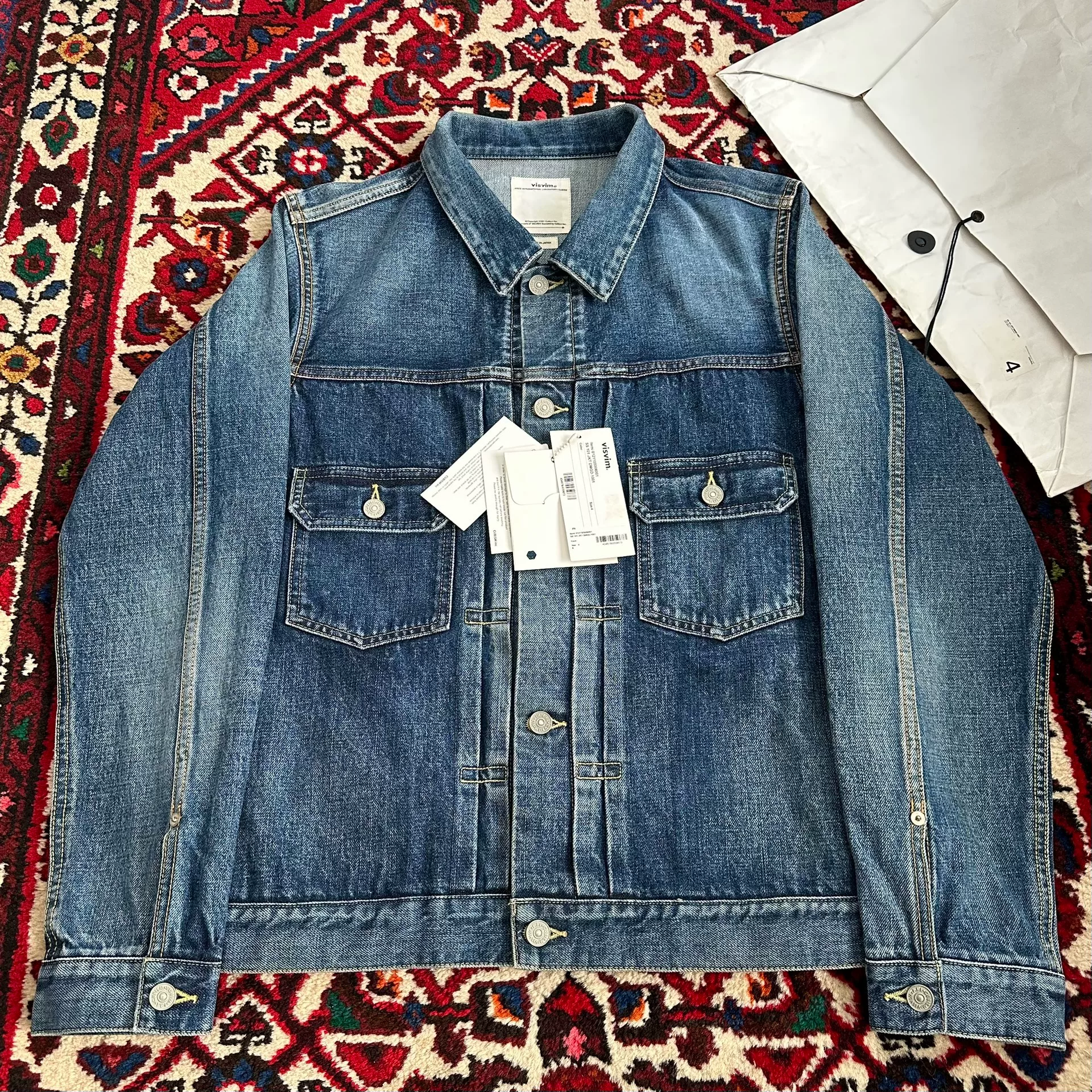 visvim 21ss 101 JKT DMGD Denim Jacket — front