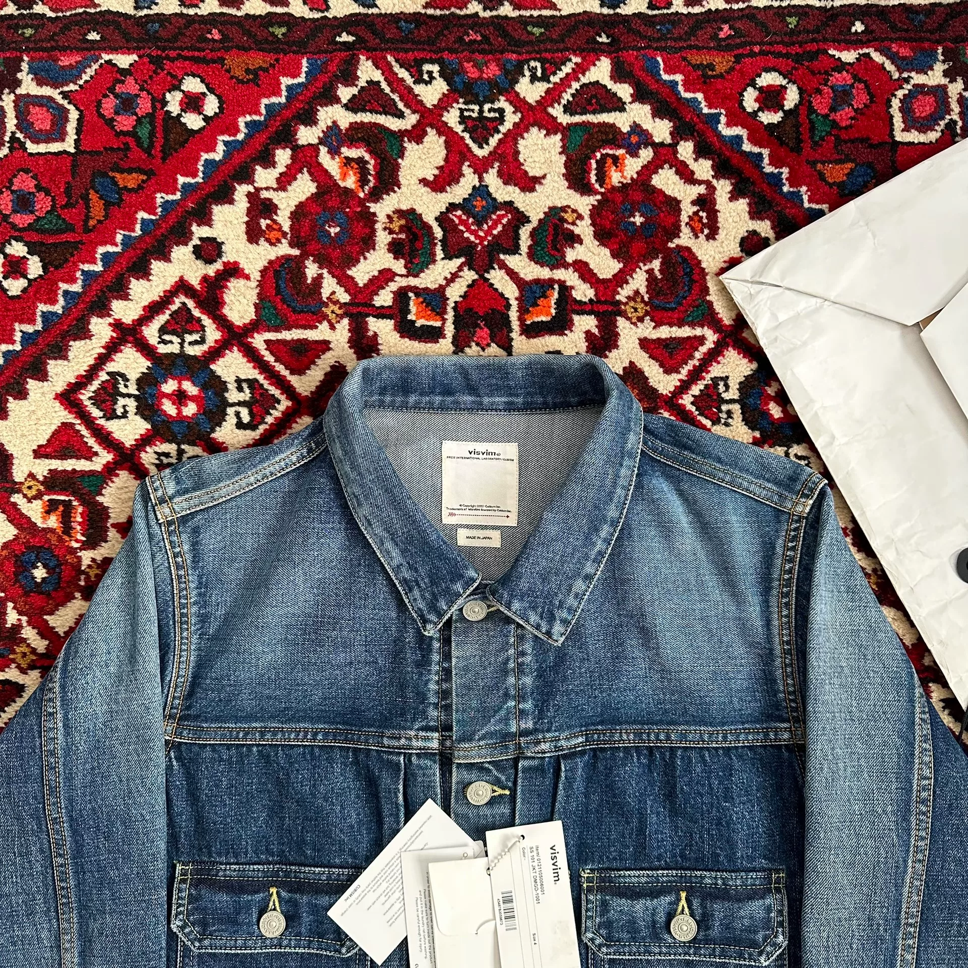 visvim 21ss 101 JKT DMGD Denim Jacket — back
