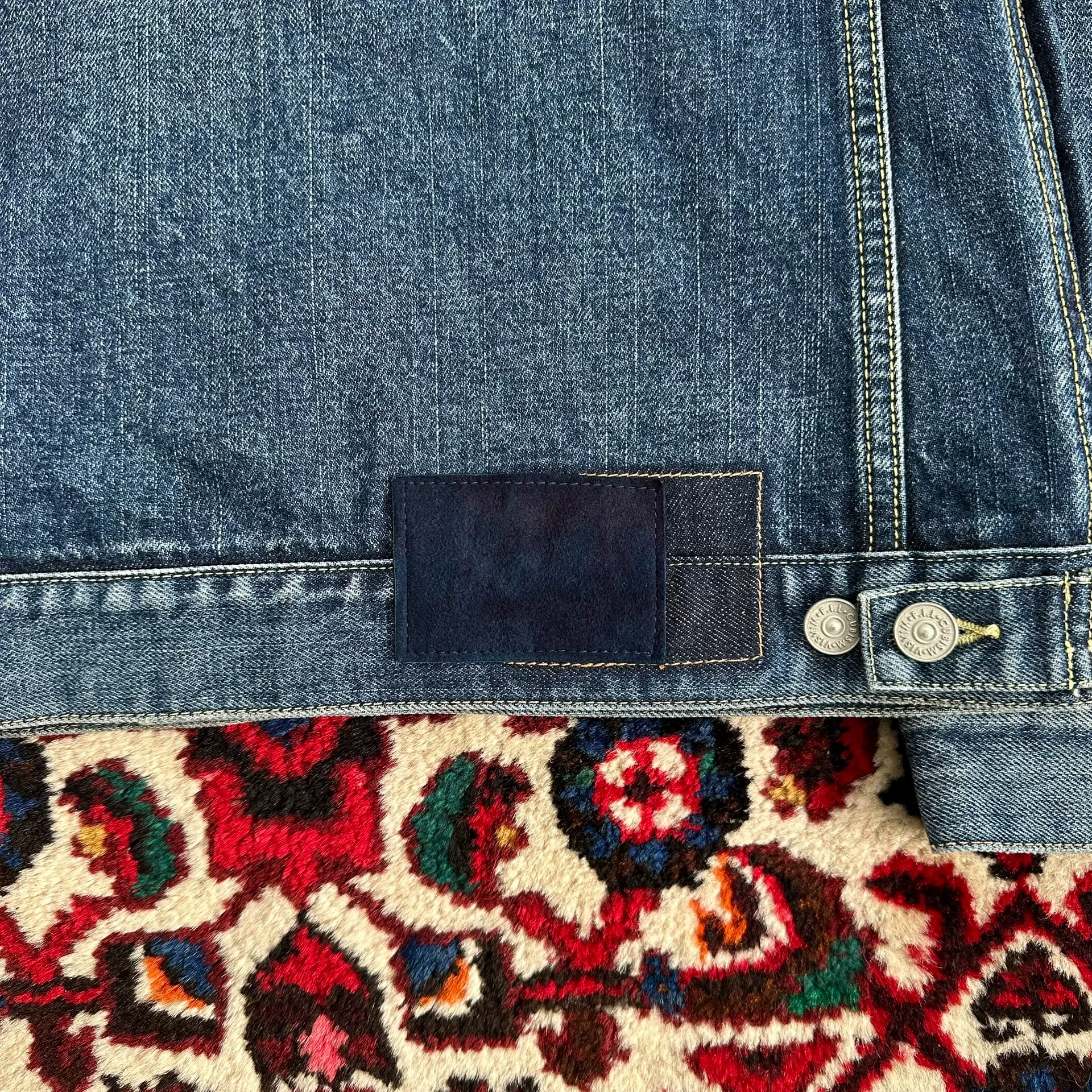 visvim 21ss 101 JKT DMGD Denim Jacket — label