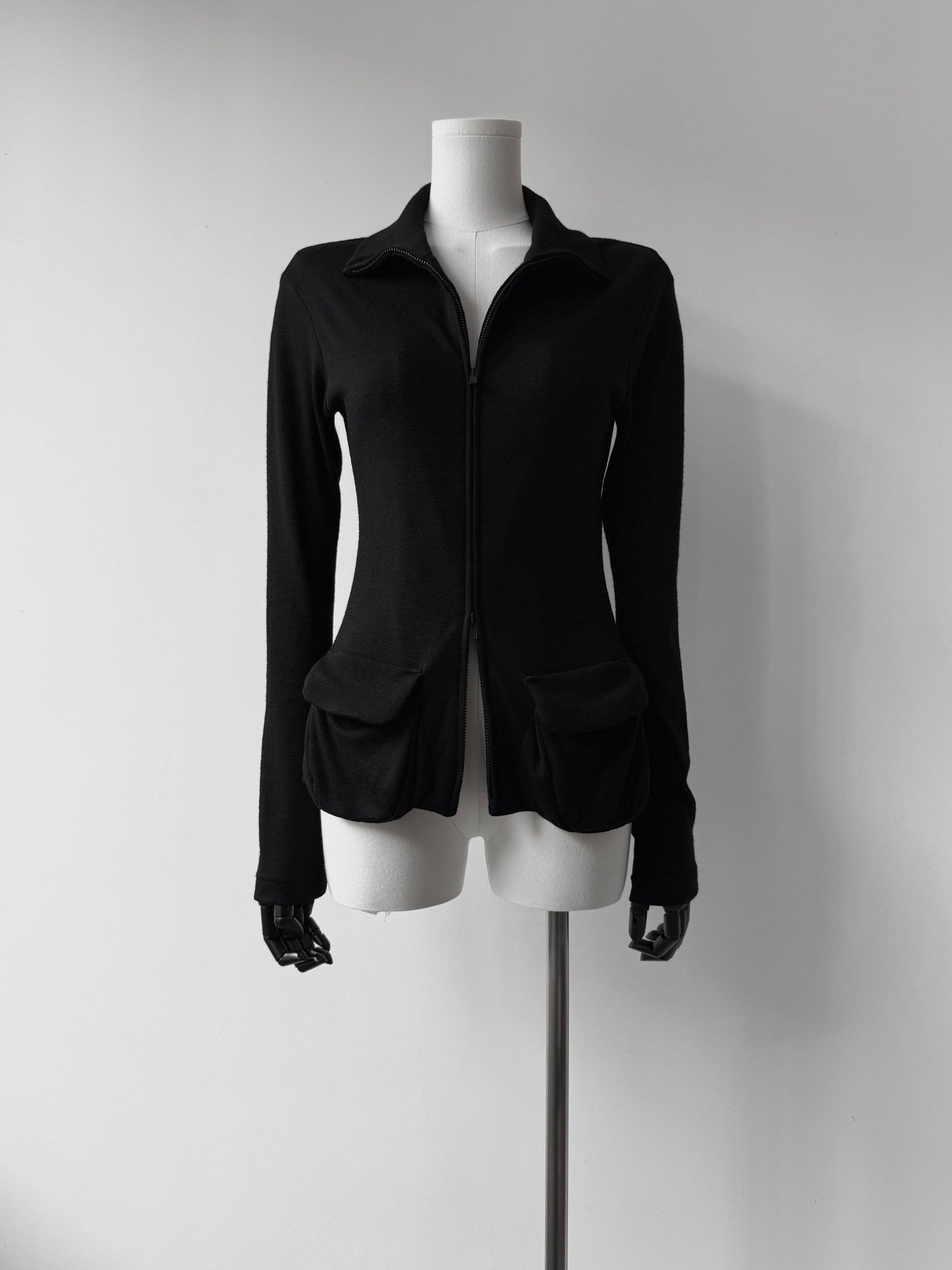Yohji Yamamoto 23AW Wool Zip Coat — back