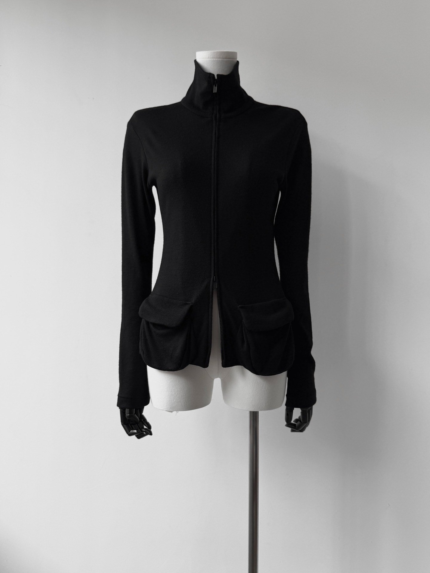 Yohji Yamamoto 23AW Wool Zip Coat — label