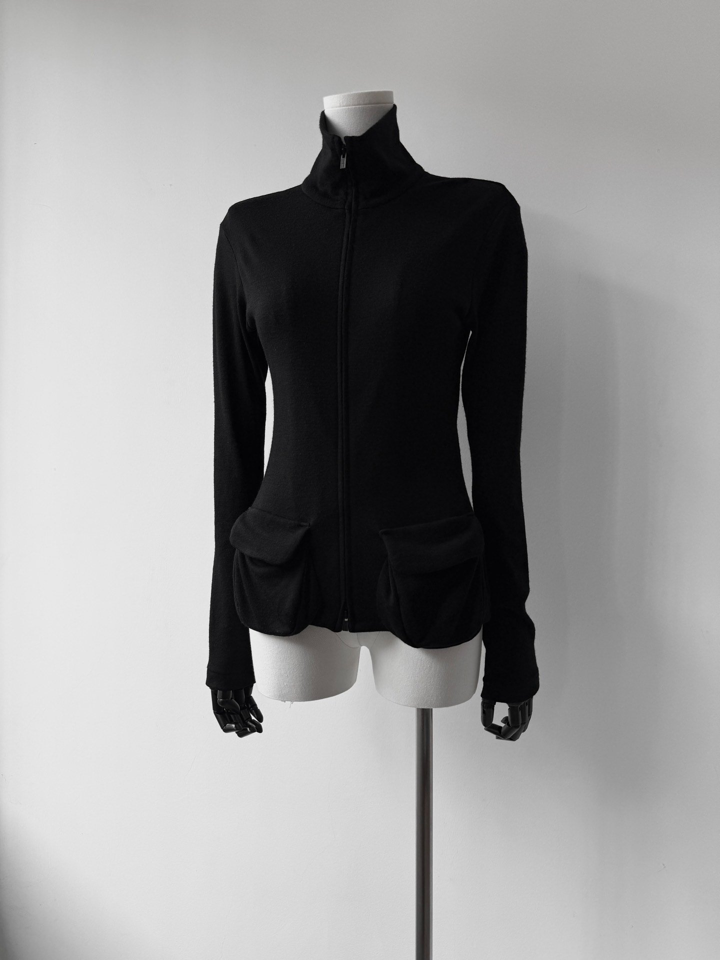 Yohji Yamamoto 23AW Wool Zip Coat — front