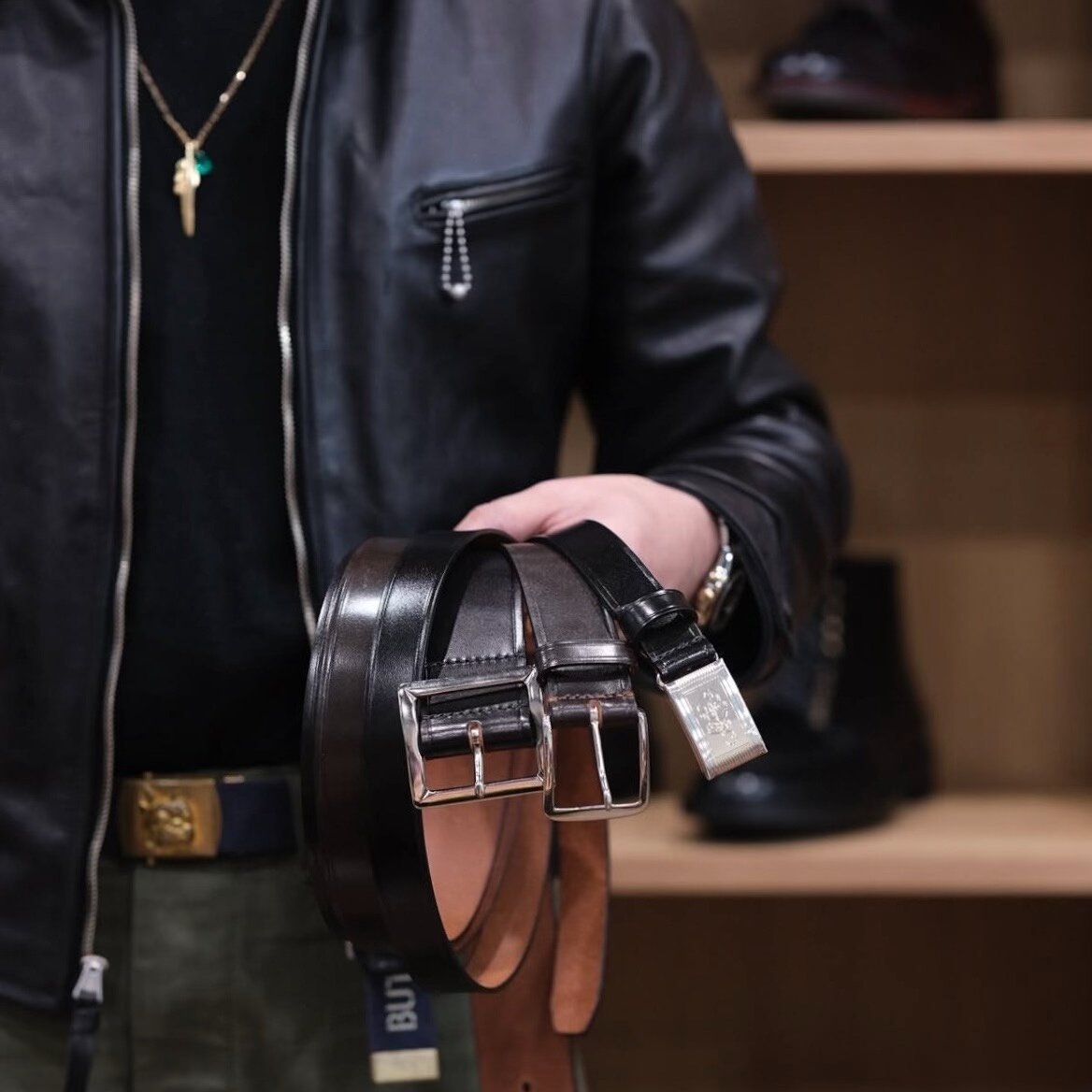 TWC Solid Brass Brown Belt