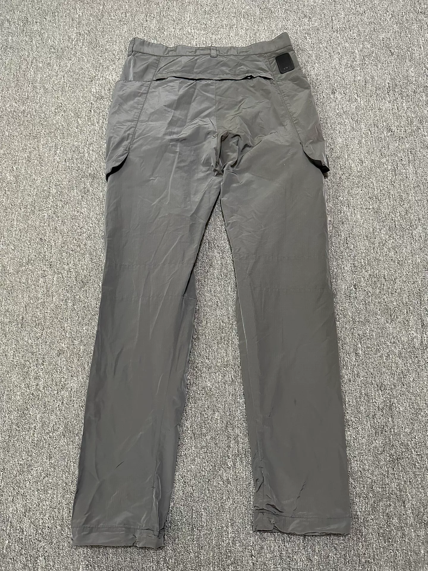 Dior Gray Nylon Tech Cargo Pants — front