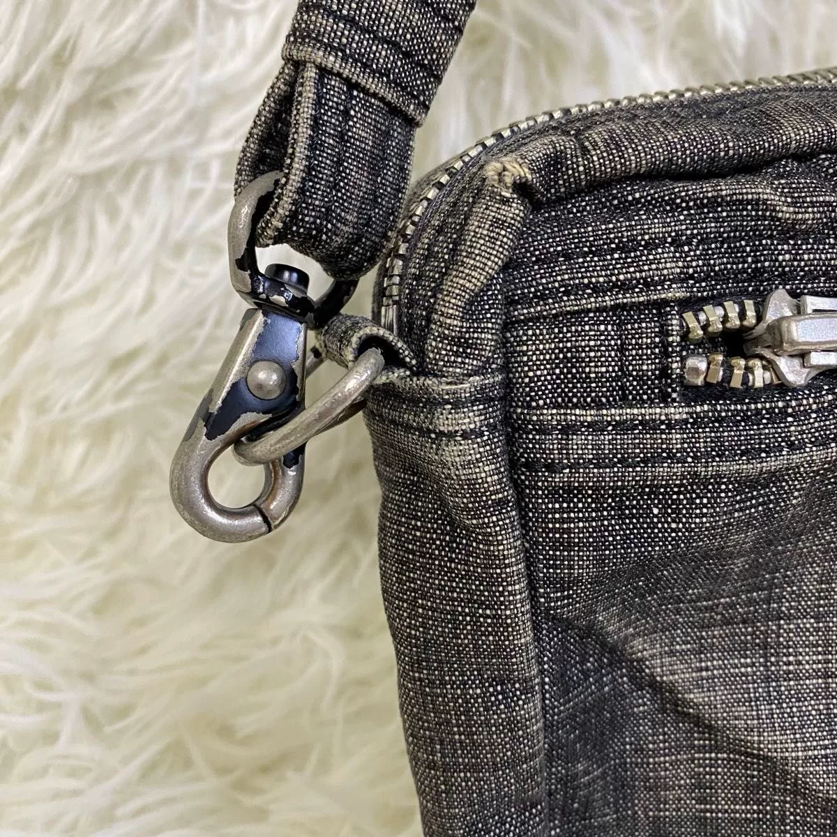 PORTER Sesame Black Denim Handbag — back