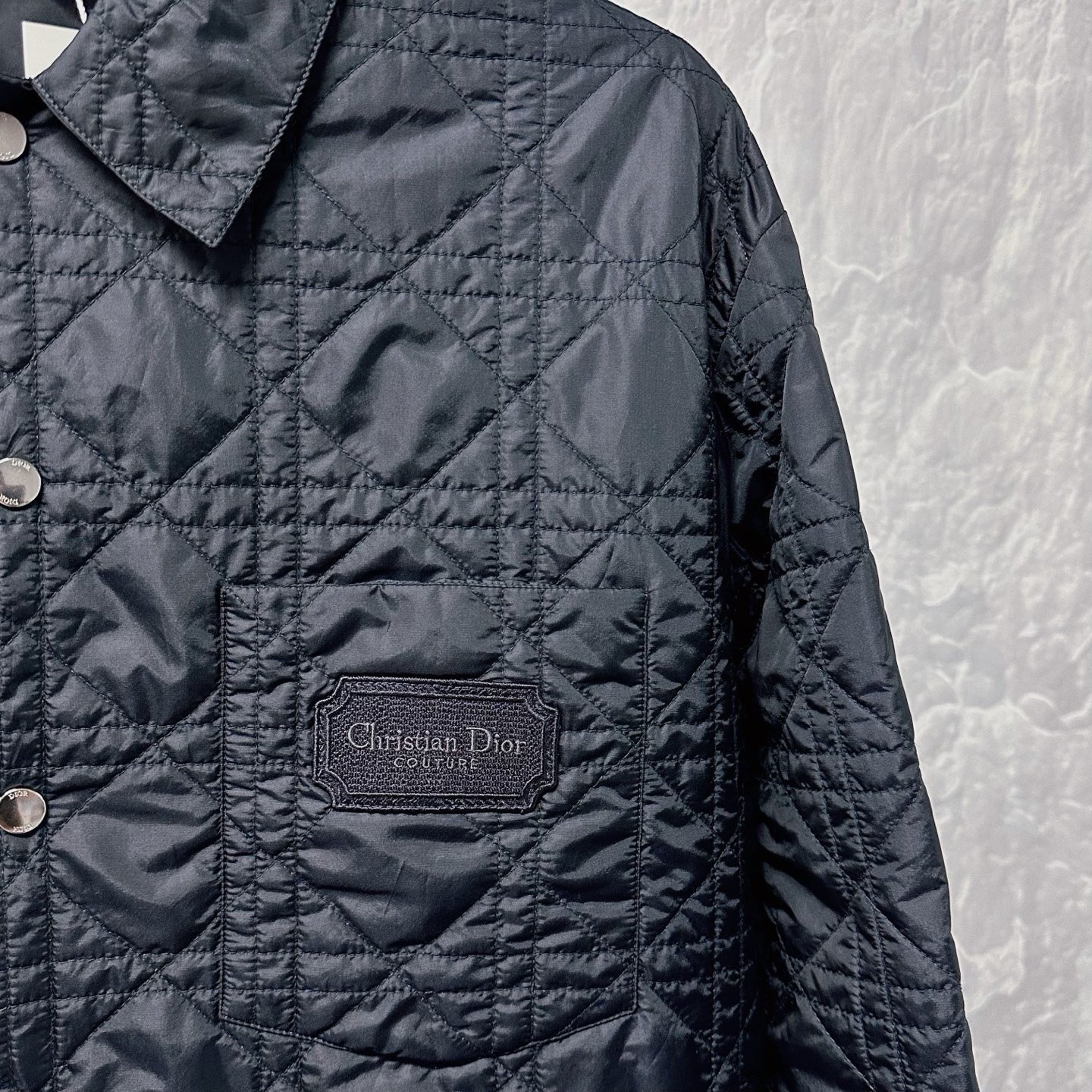 Dior Diamond Quilted Cotton Jacket — detail