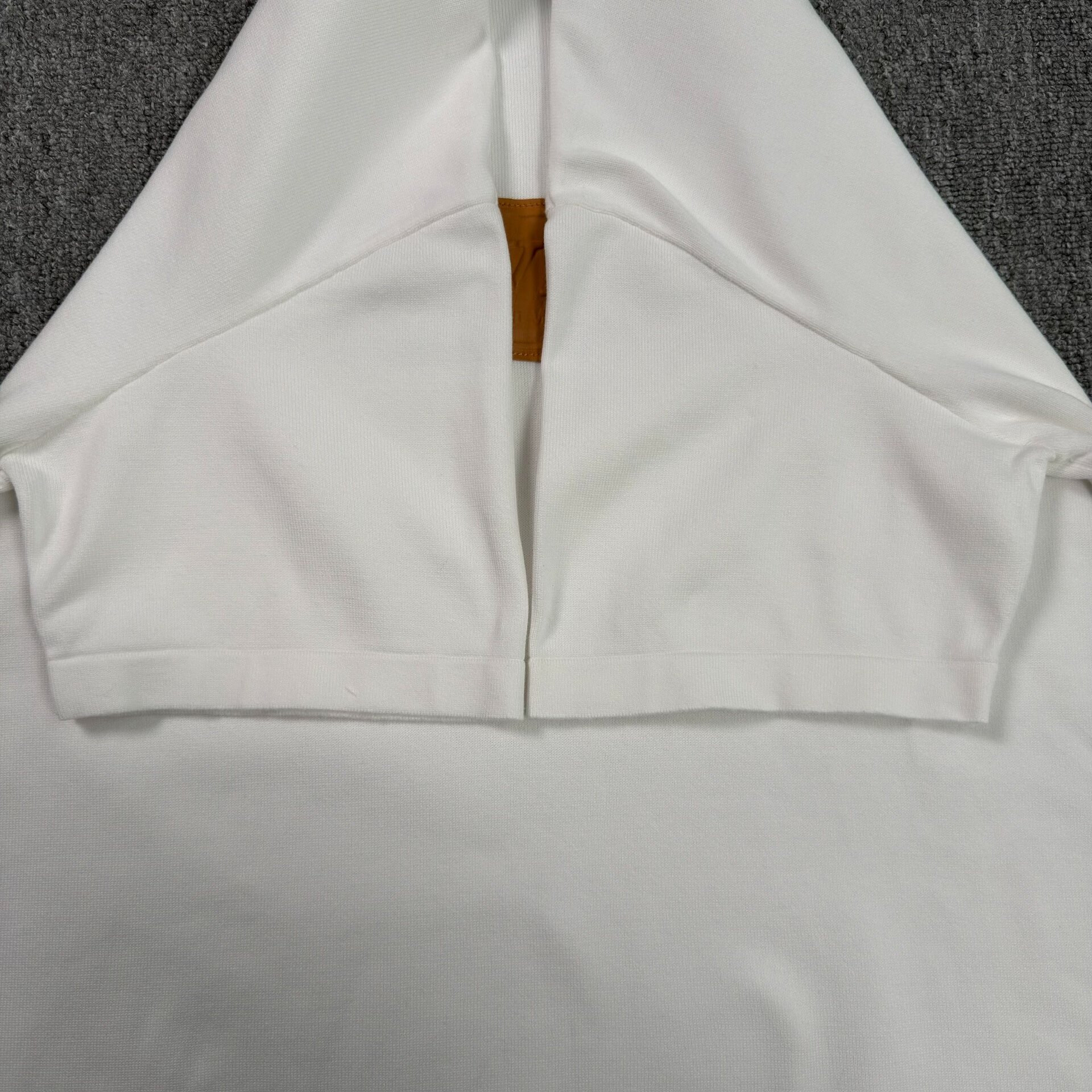 Louis Vuitton White Leather Logo Short-Sleeve Tee — back