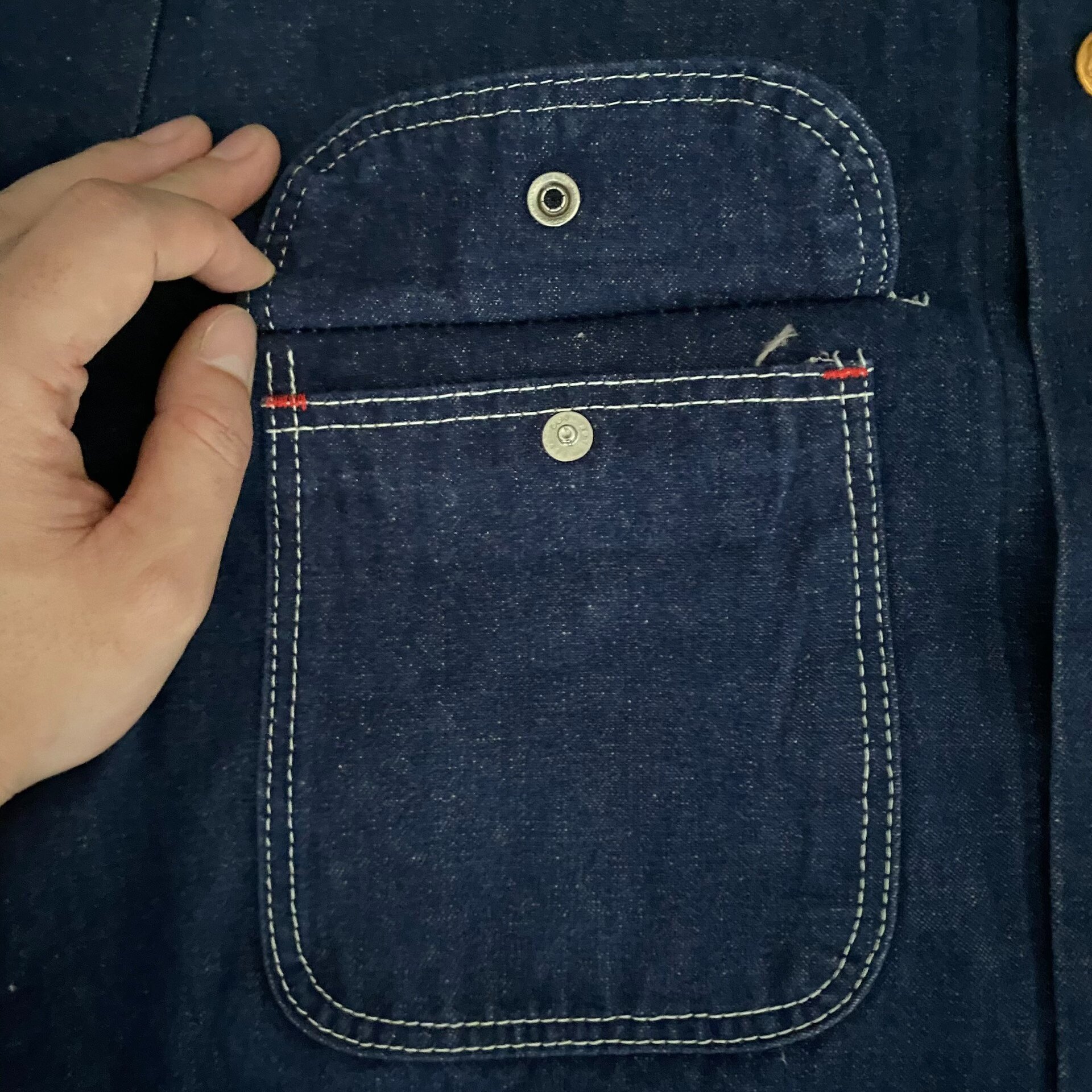 Wrangler Denim Four-Pocket Work Jacket — label