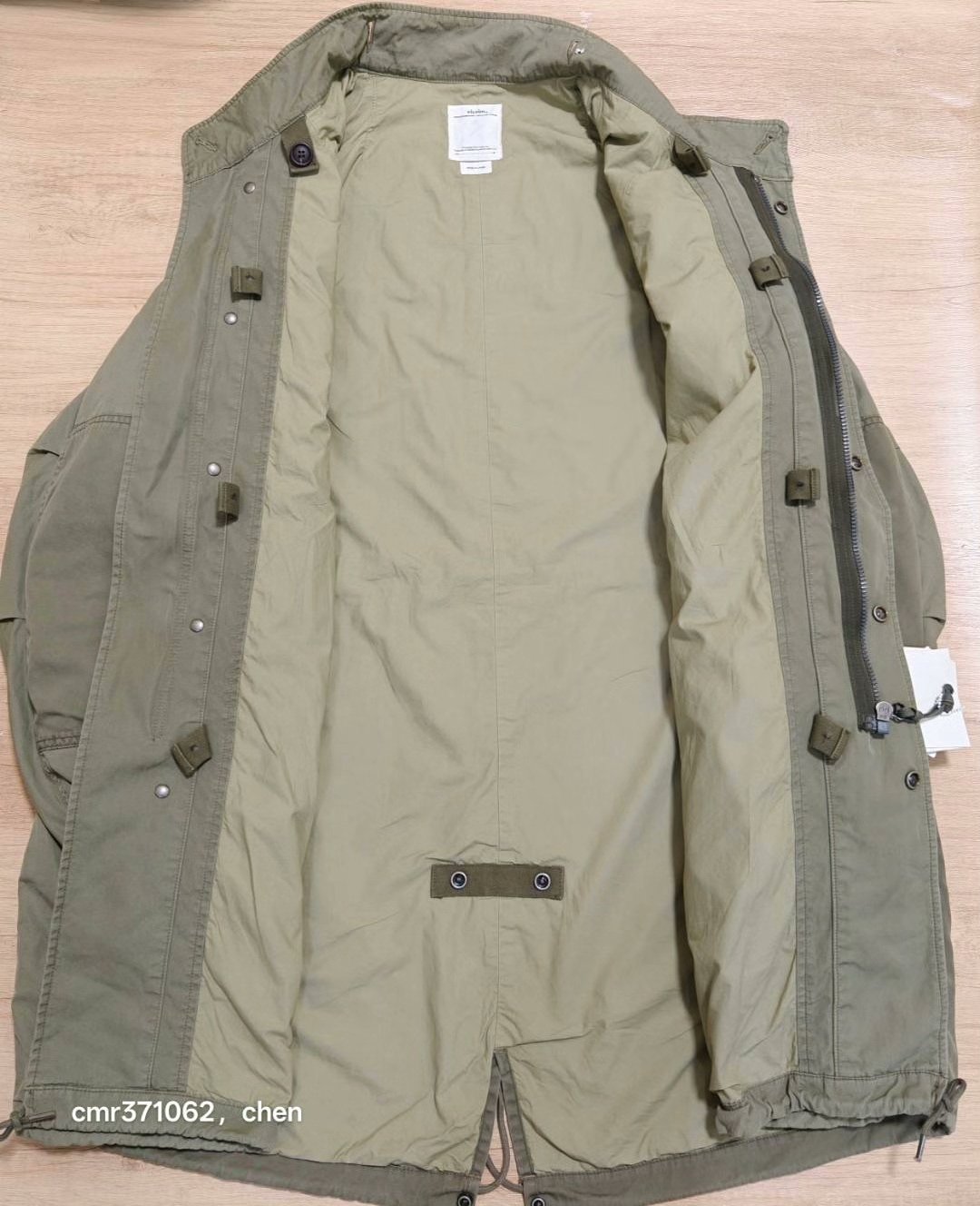 VISVIM 23AW SIX-FIVE FISHTAIL PARKA — label