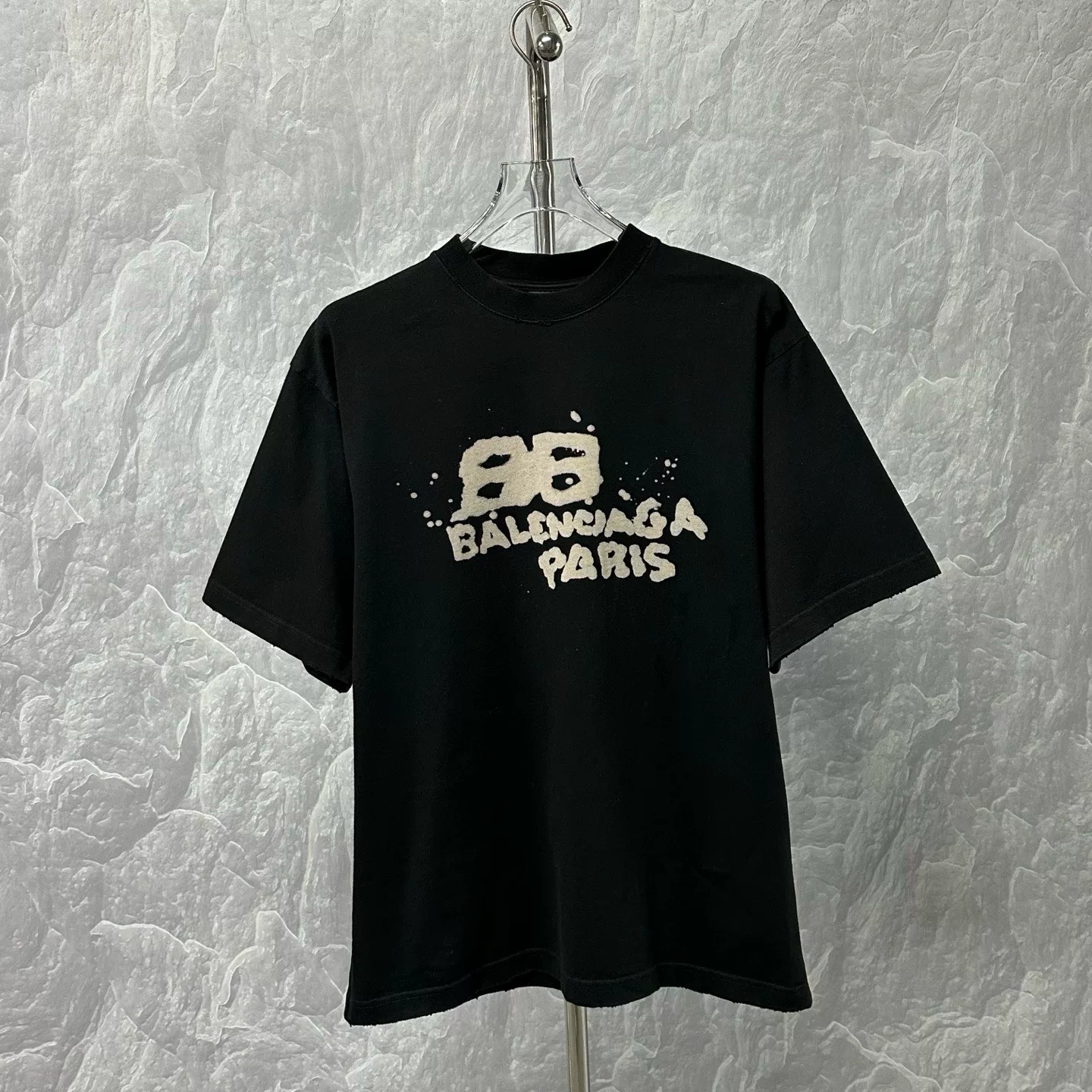 Balenciaga BB Print Crew Neck T-Shirt — front