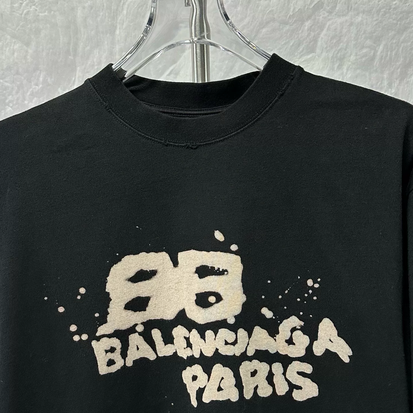 Balenciaga BB Print Crew Neck T-Shirt — detail