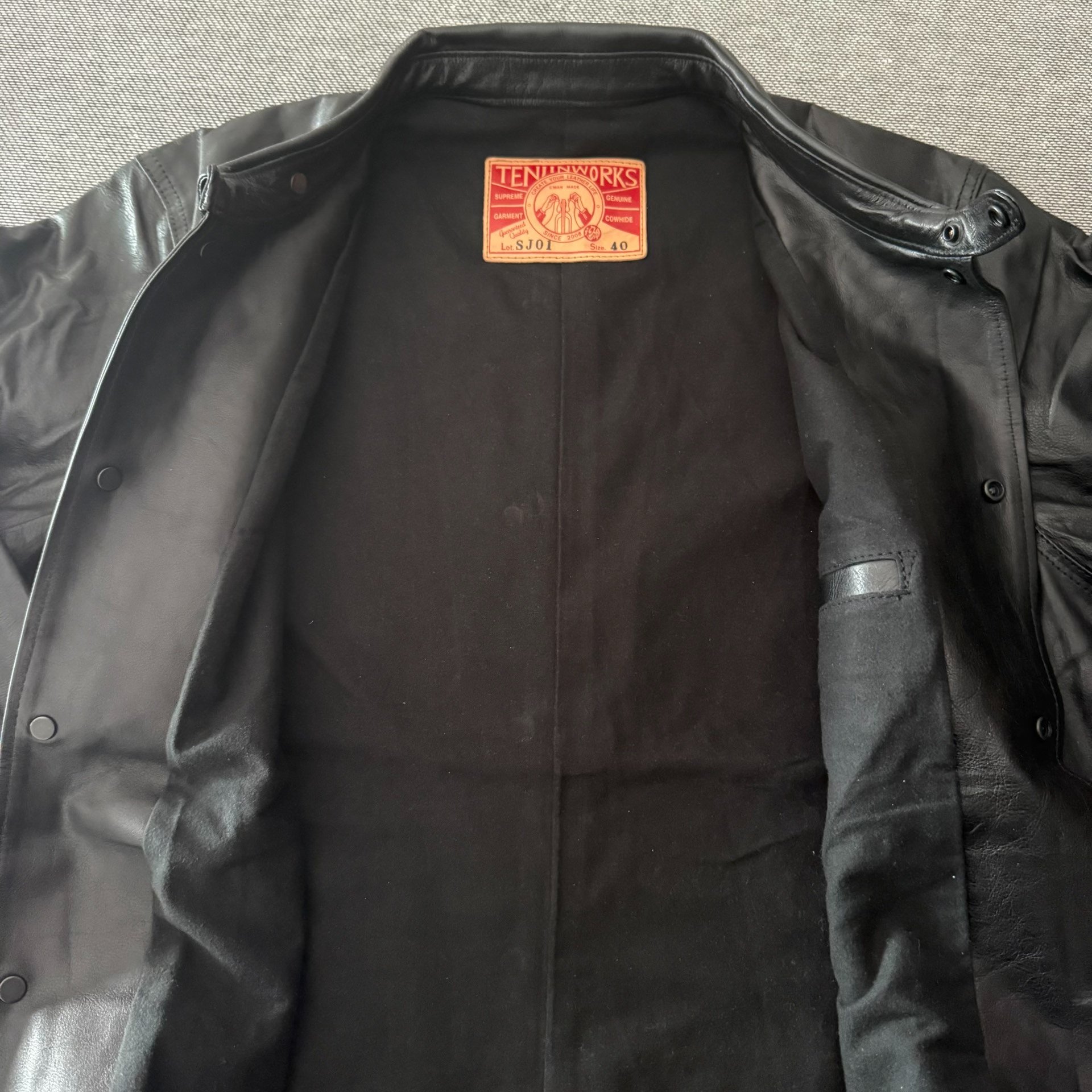 Tenjin Sj01 Tochigi Cowhide Coach Jacket — back