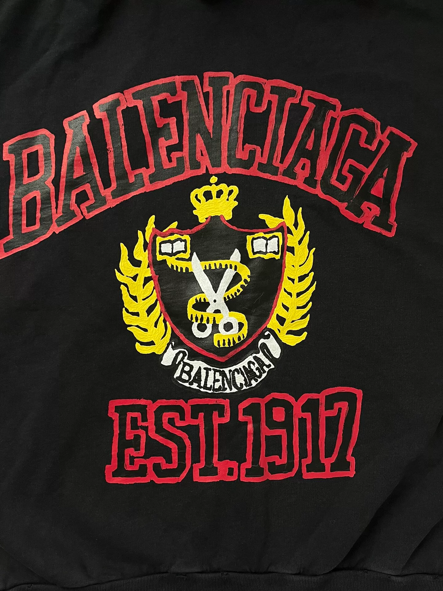 Balenciaga SS23 Letter Print Hoodie — detail
