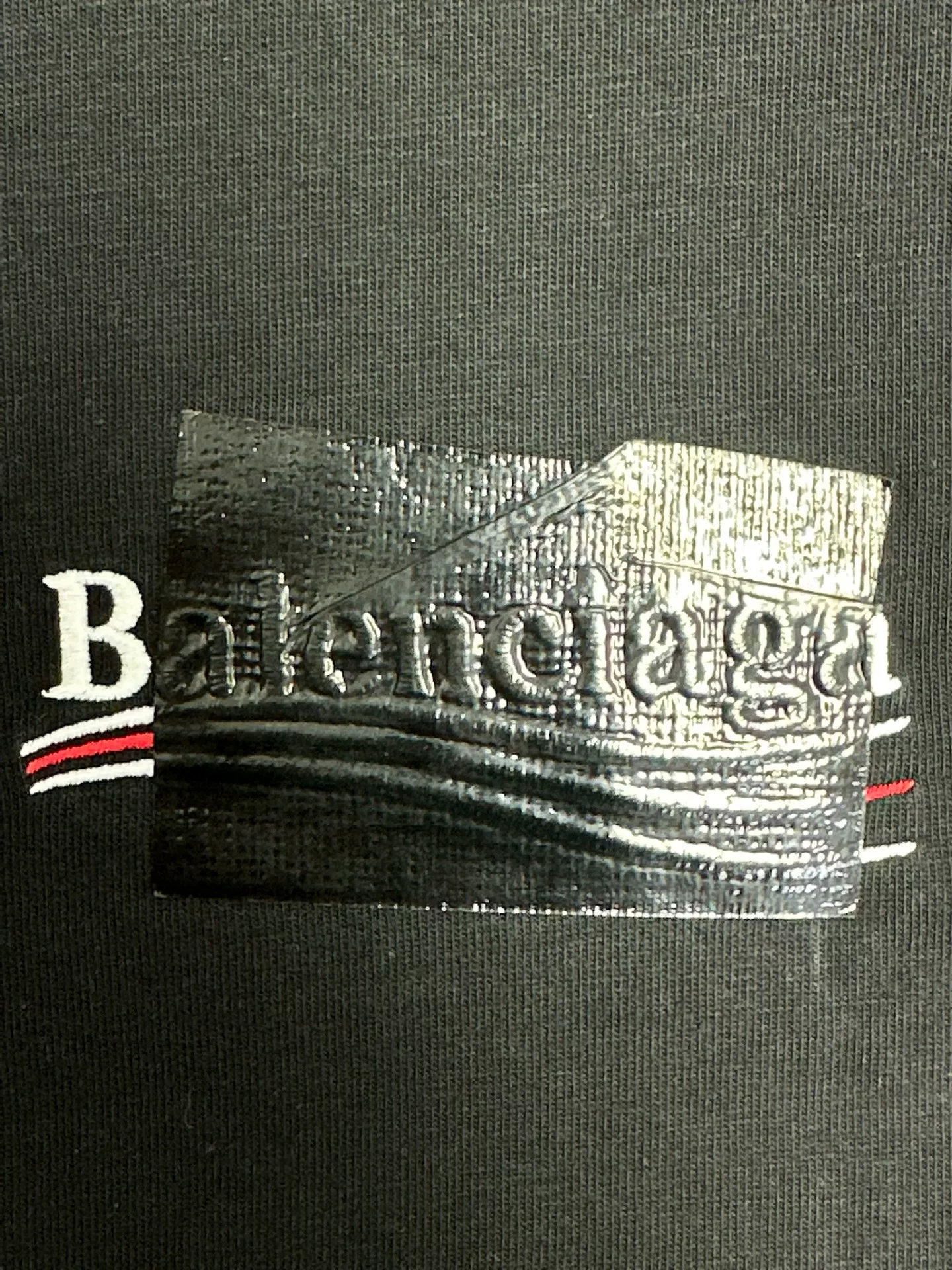 Balenciaga Solid Logo Crewneck Short-Sleeve T-Shirt — detail