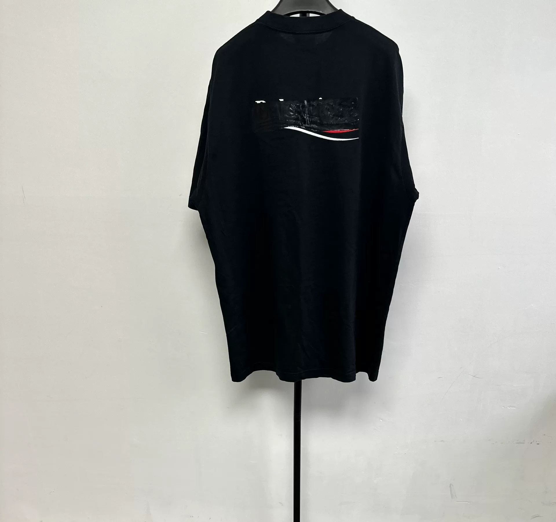 Balenciaga Solid Logo Crewneck Short-Sleeve T-Shirt — front