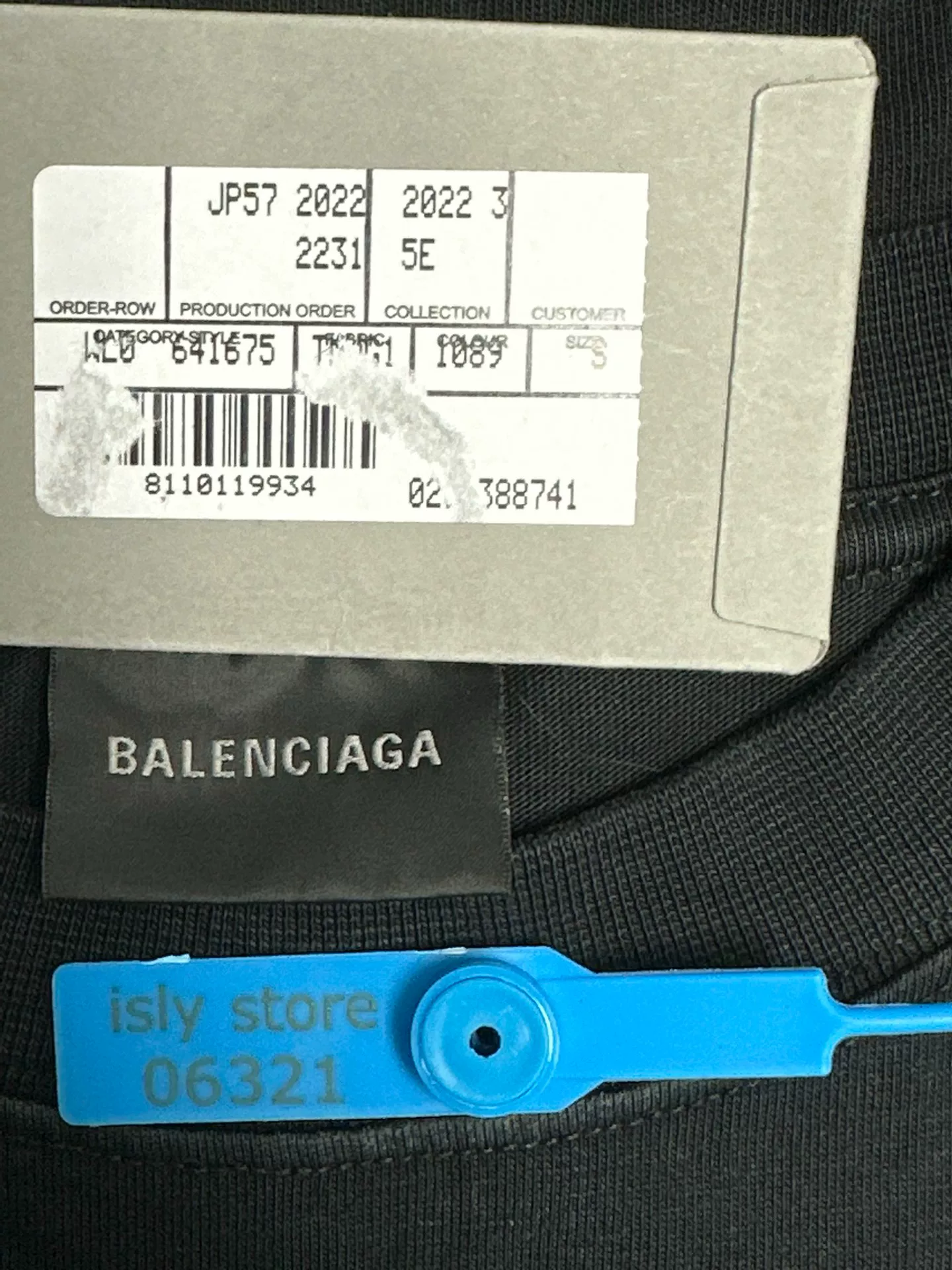 Balenciaga Solid Logo Crewneck Short-Sleeve T-Shirt — back