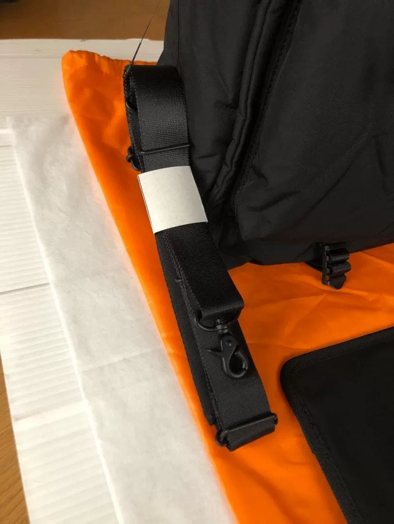 PORTER SENSES L Size Black Backpack — label