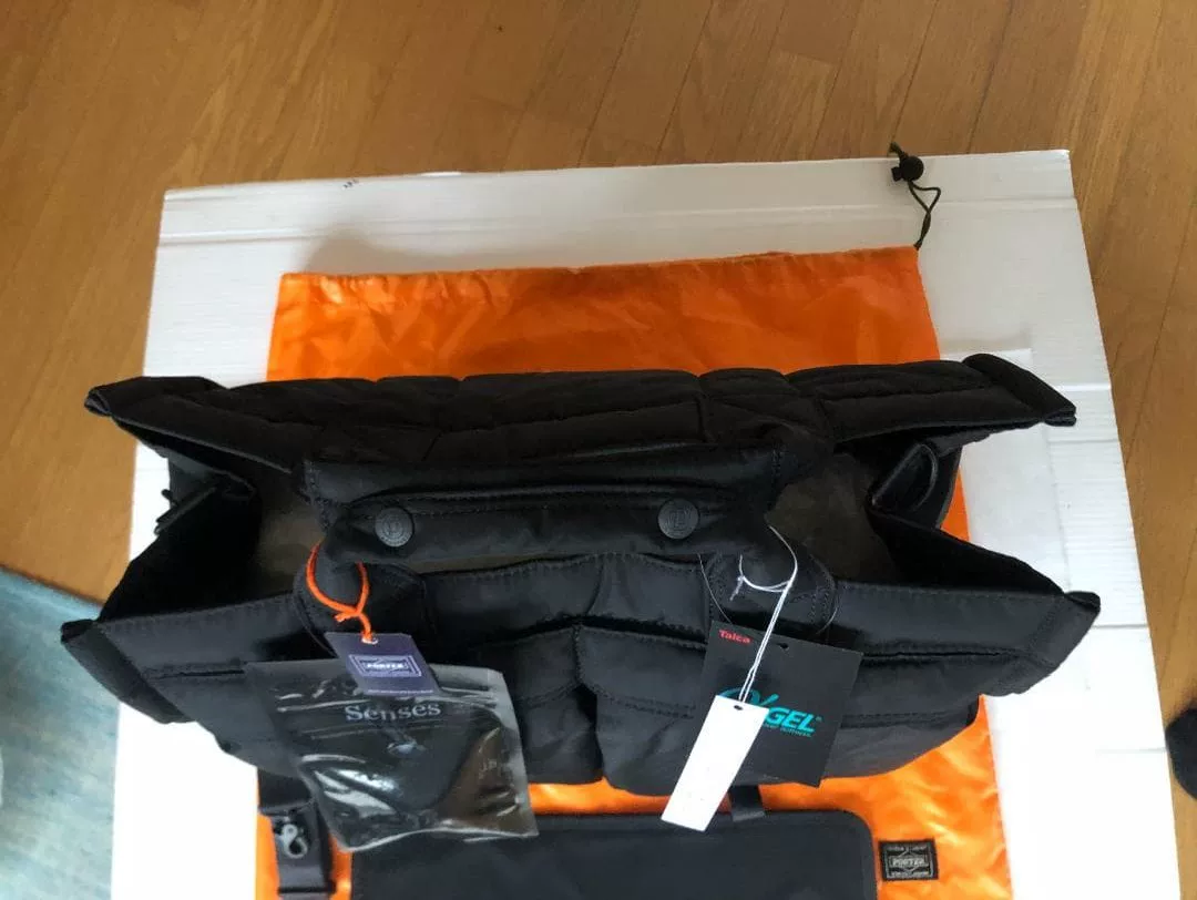 PORTER SENSES L Size Black Backpack — detail