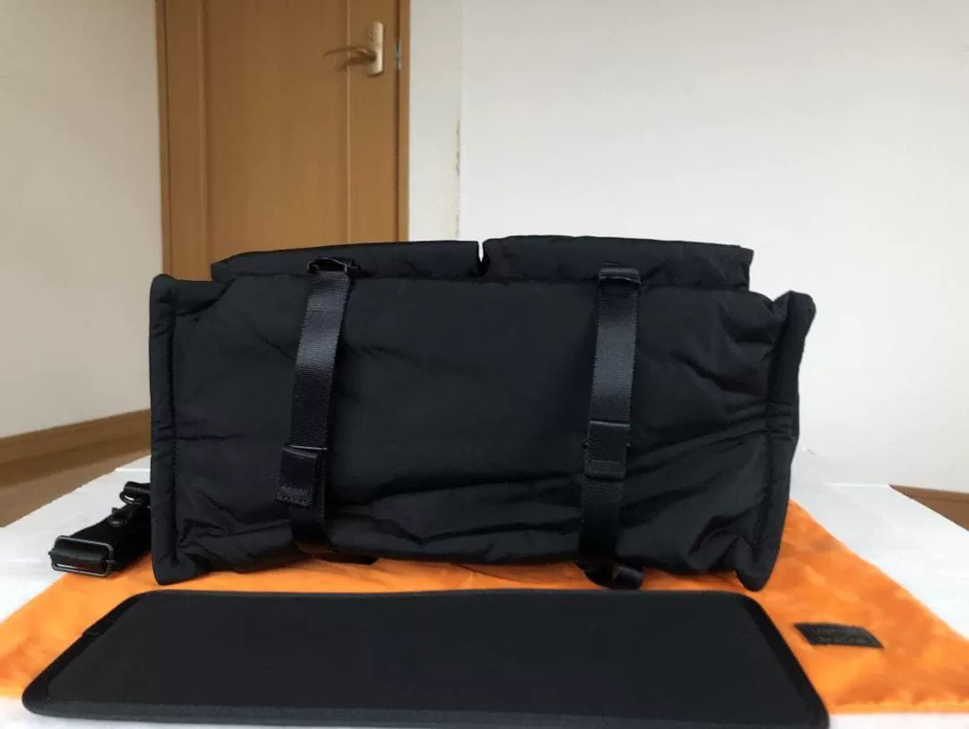 PORTER SENSES L Size Black Backpack — back