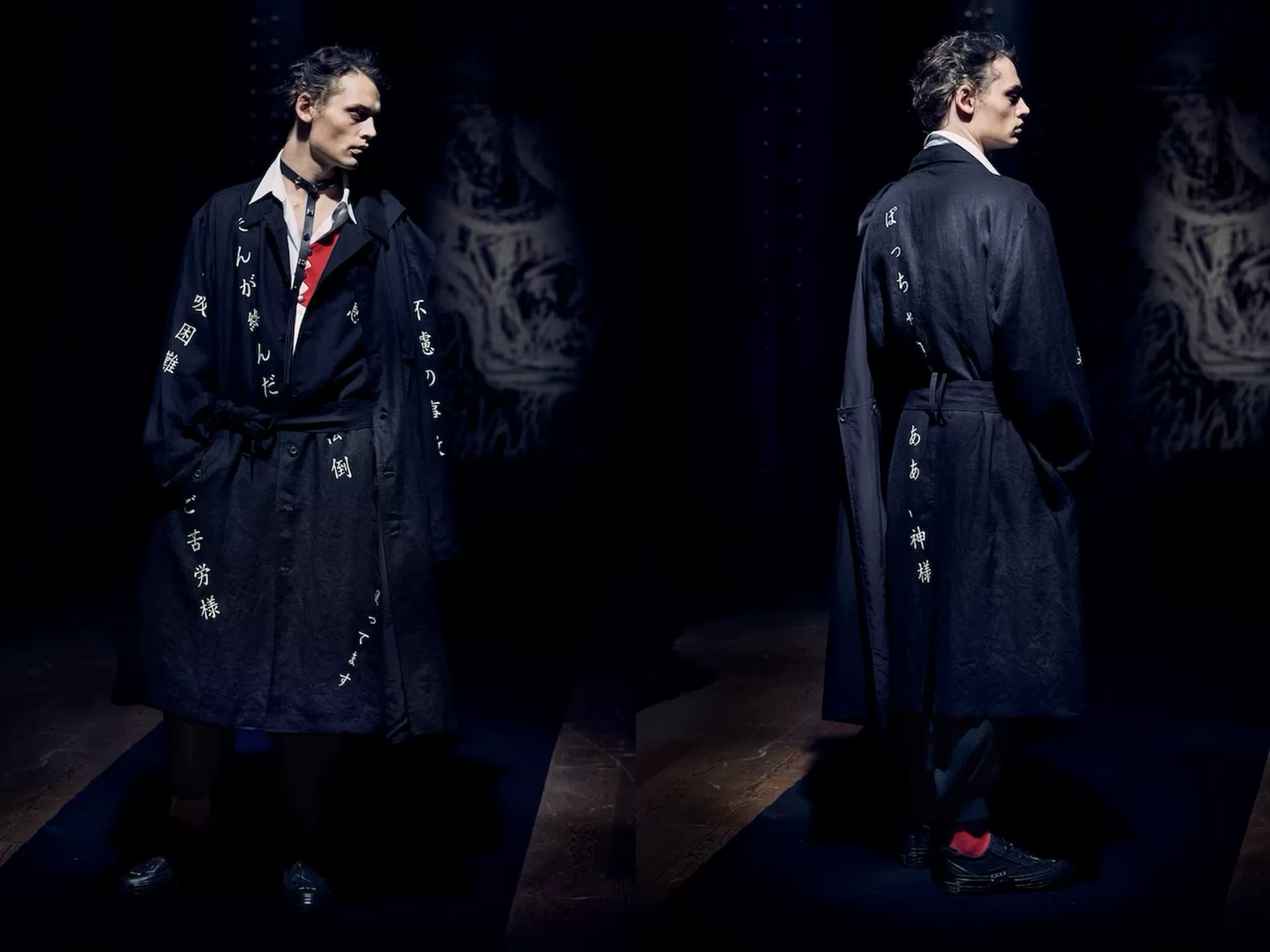 Yohji Yamamoto 21SS Text Linen Coat — label