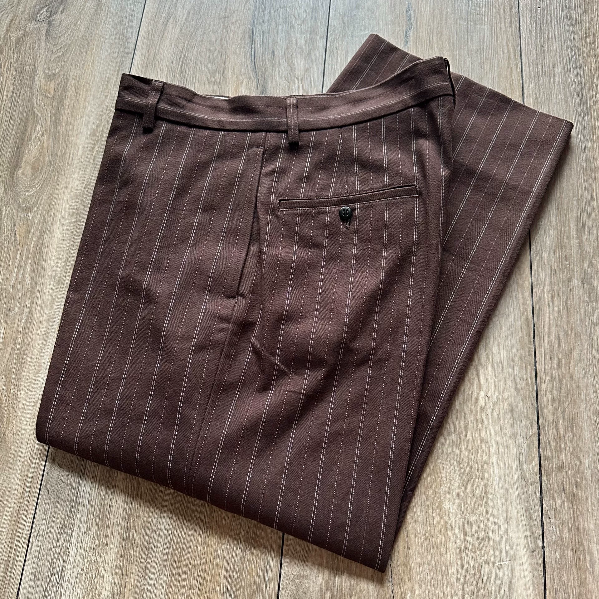 TWC Out-of-Print Brown Striped Pants