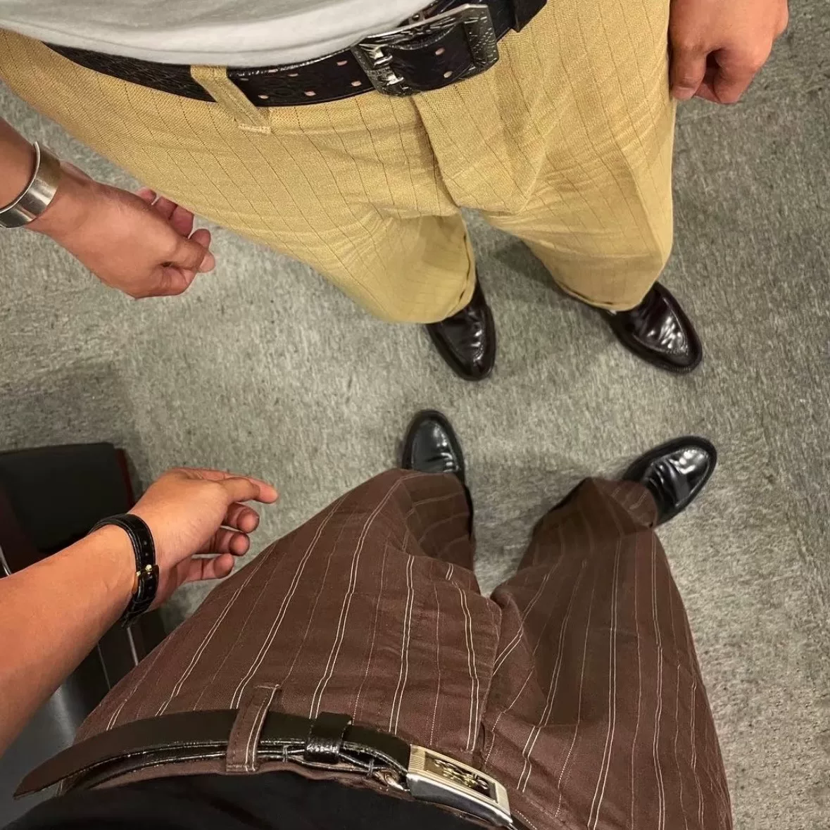 TWC Out-of-Print Brown Striped Pants — front