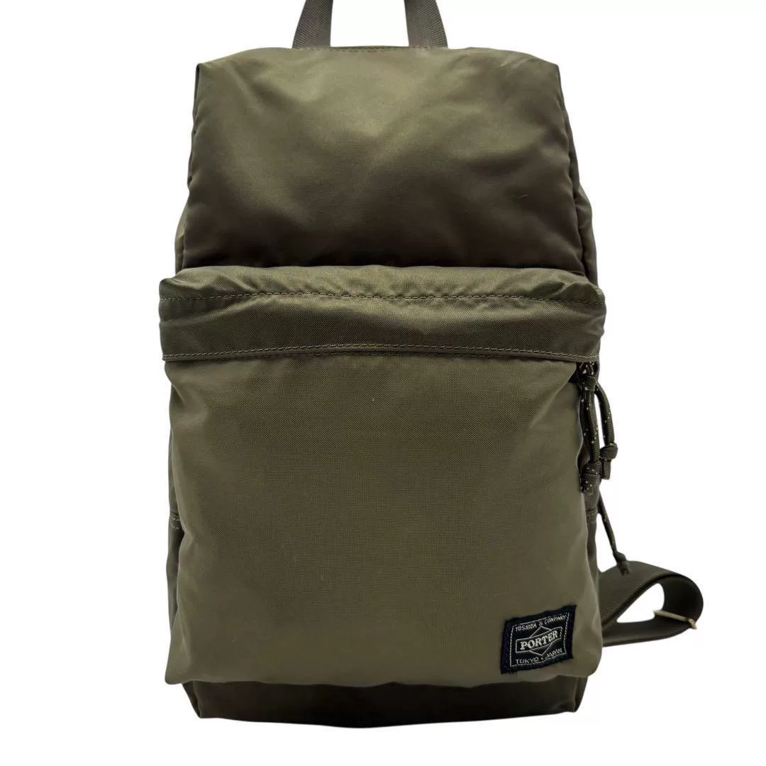 PORTER Army Green Crossbody Bag