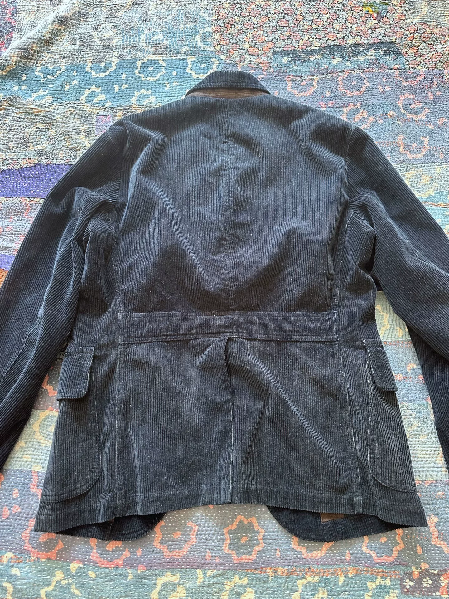 RRL Dark Blue Corduroy Blazer — front