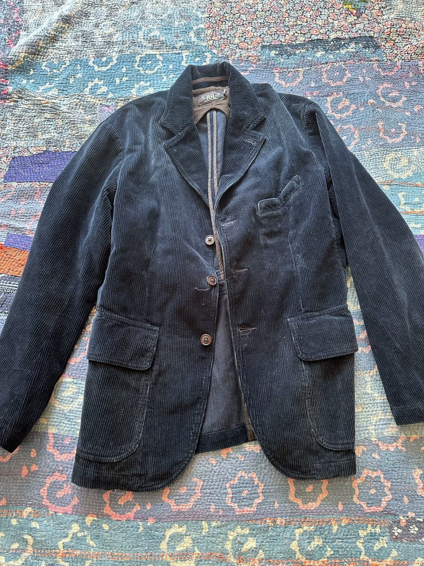 RRL Dark Blue Corduroy Blazer