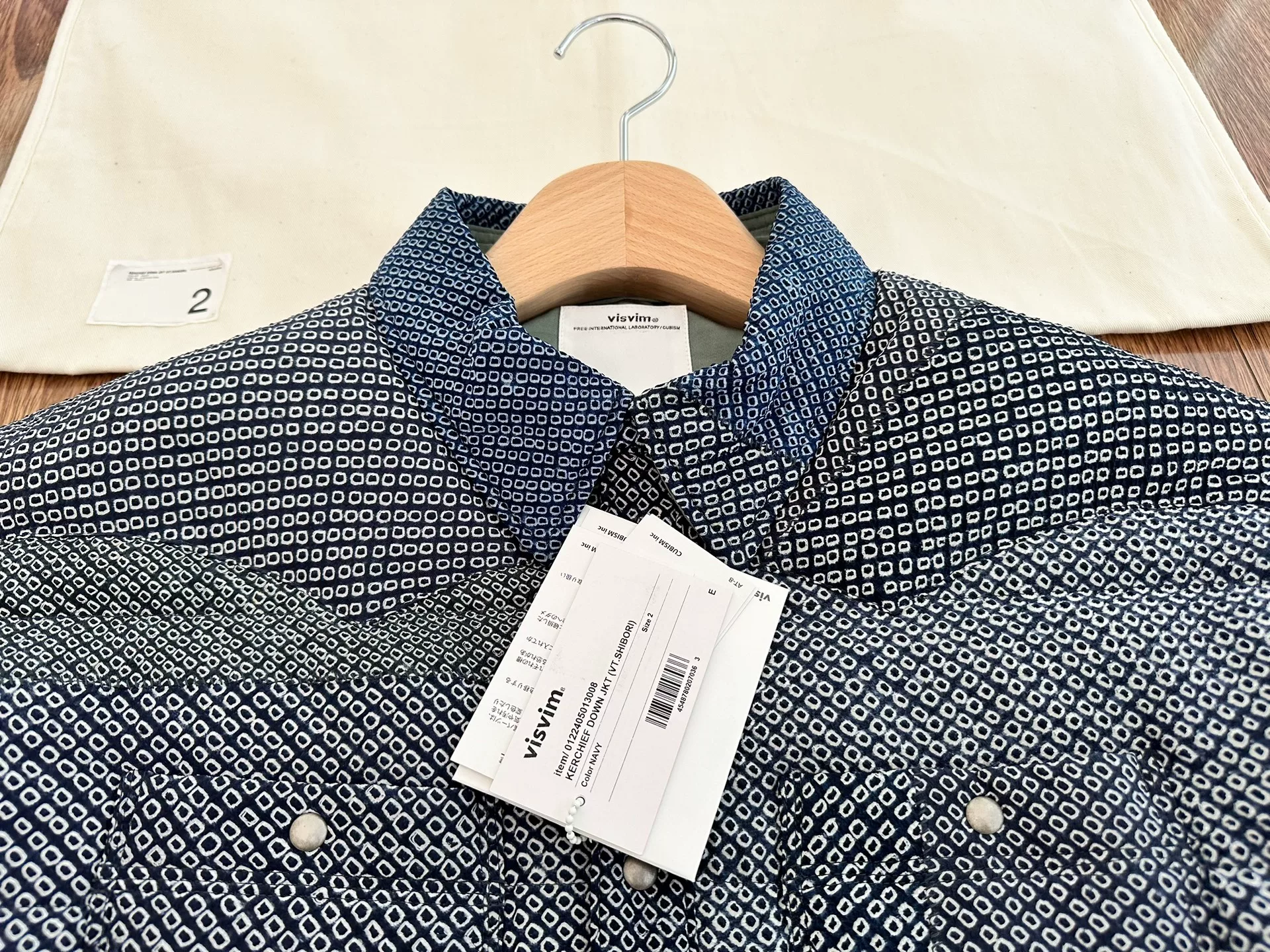 VISVIM Kerchief Down JKT (VT.Shibori) — back