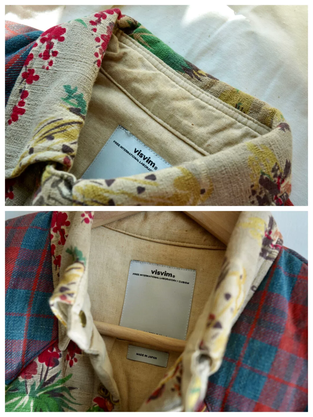 visvim kerchief down print jacket — back