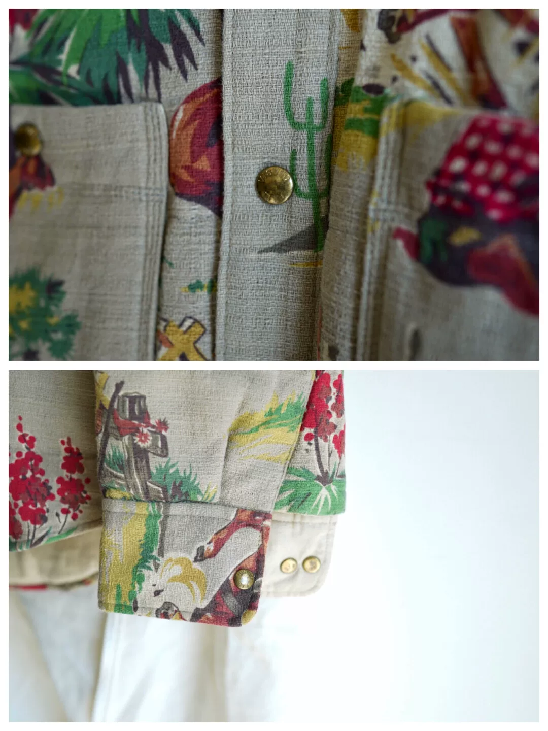 visvim kerchief down print jacket — label