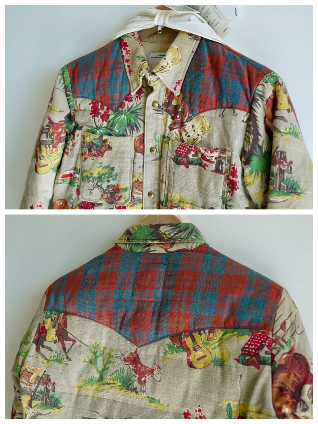 visvim kerchief down print jacket — front