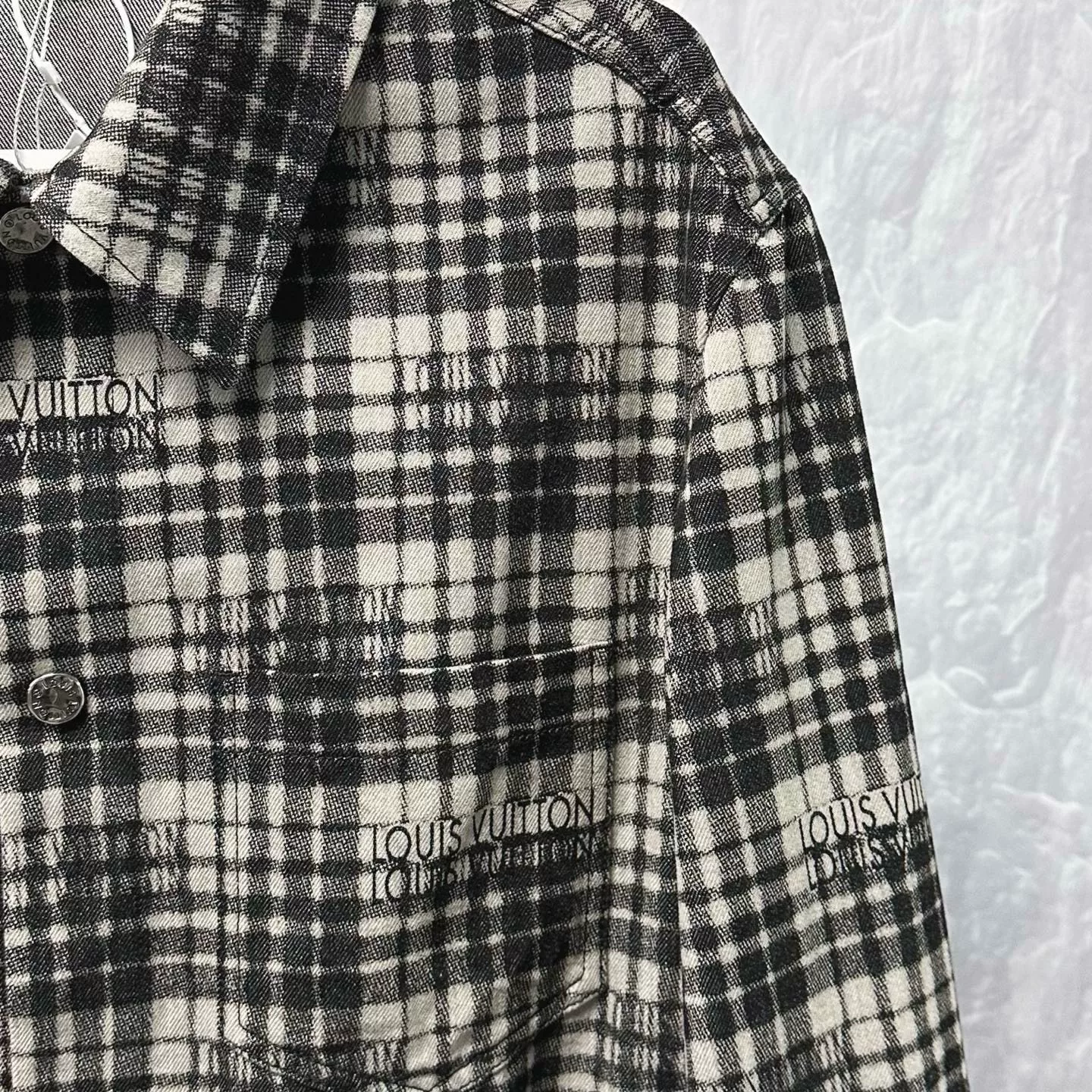 Louis Vuitton Monogram Check Logo Shirt Jacket — front