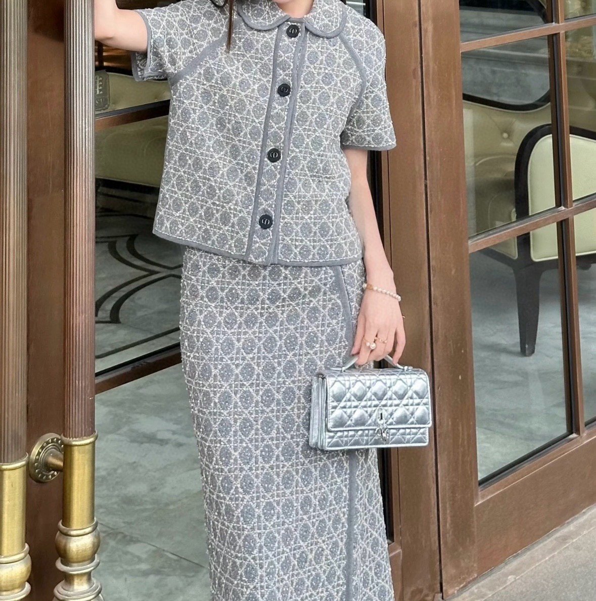 Dior SS25 Argyle Knit Skirt
