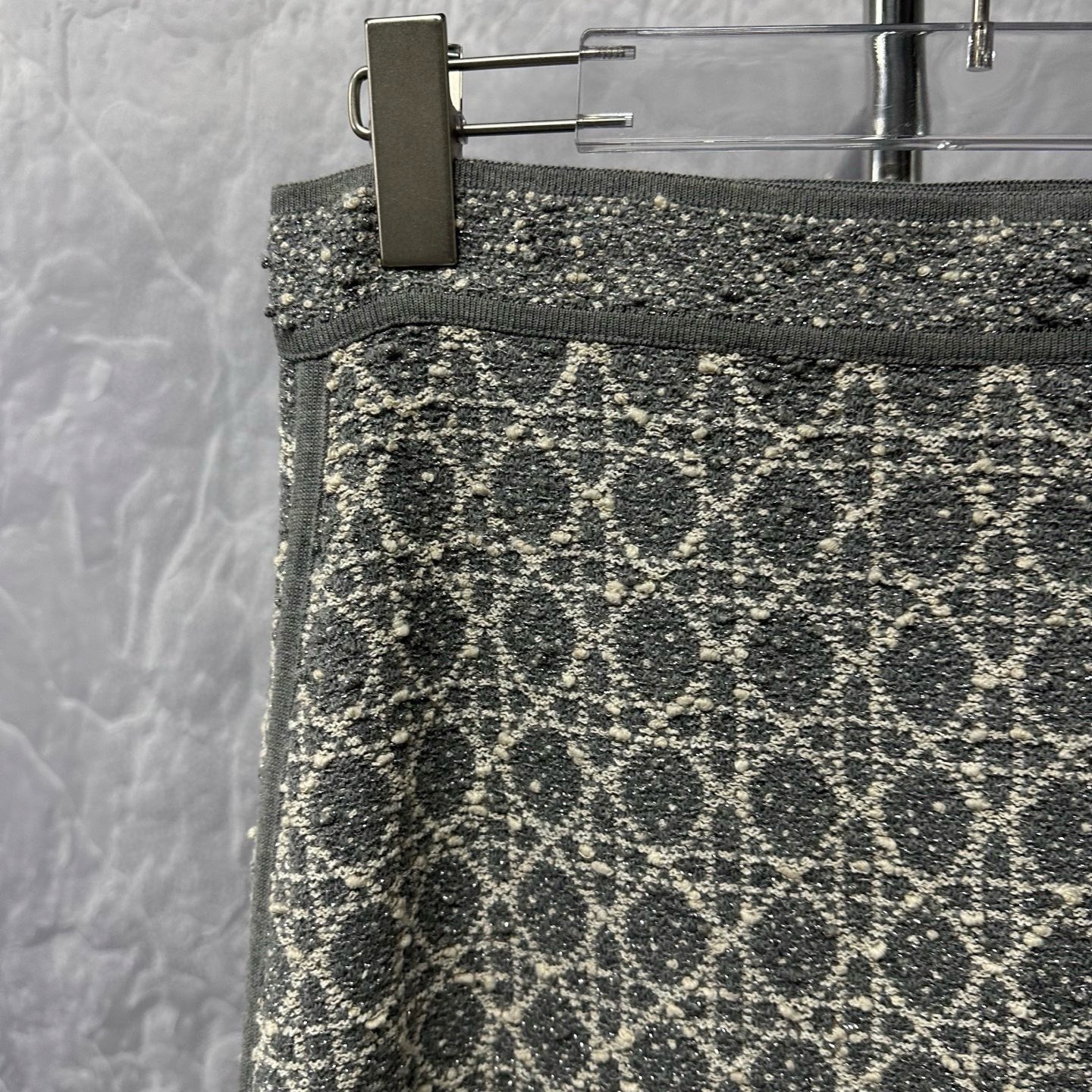 Dior SS25 Argyle Knit Skirt — back