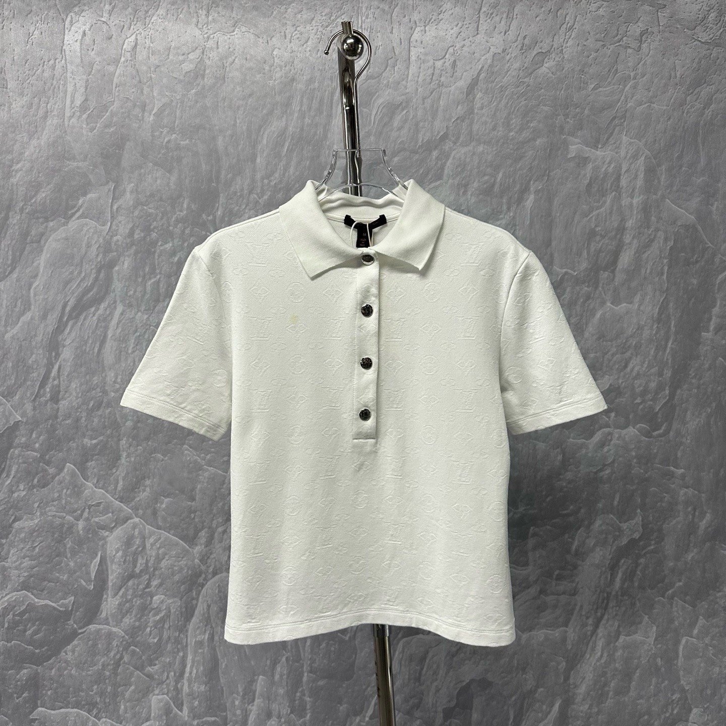 Louis Vuitton SS25 Subtle Monogram Polo — front